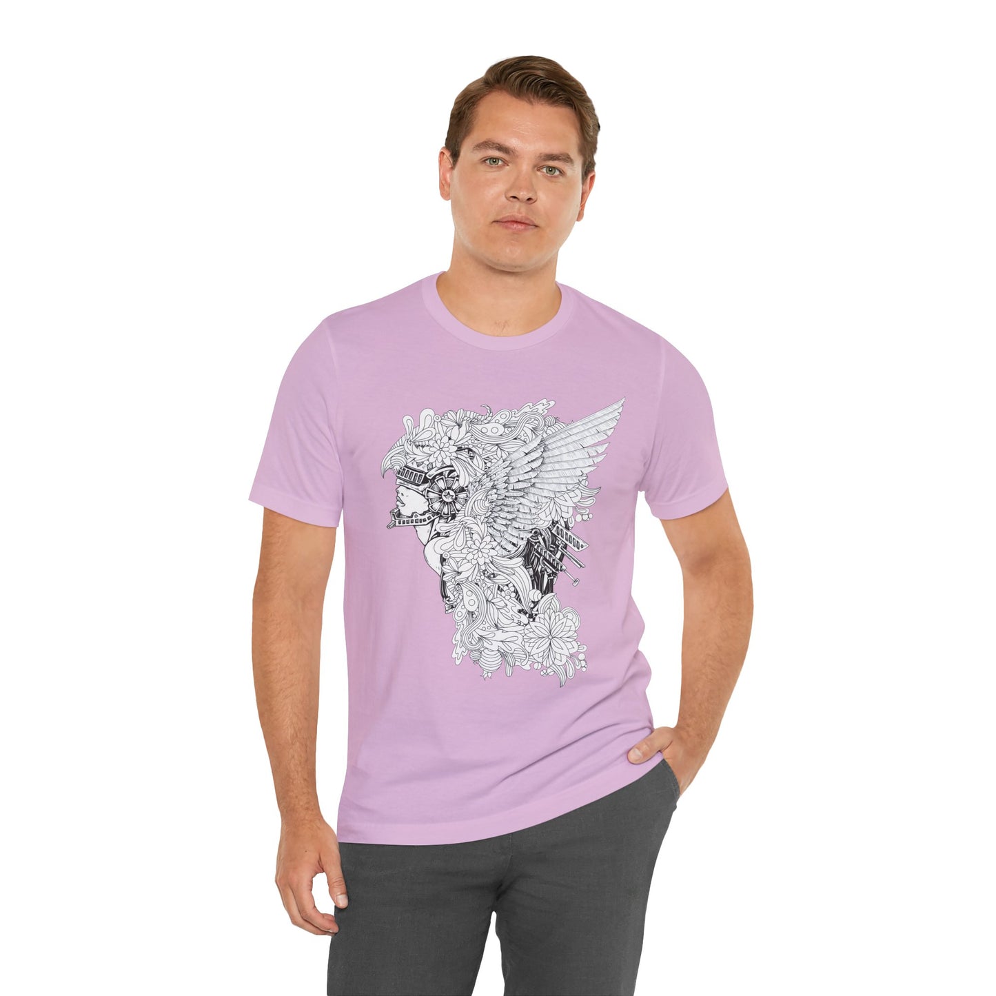 Eagle Illustration Graphic Unisex Cotton T-Shirt r26