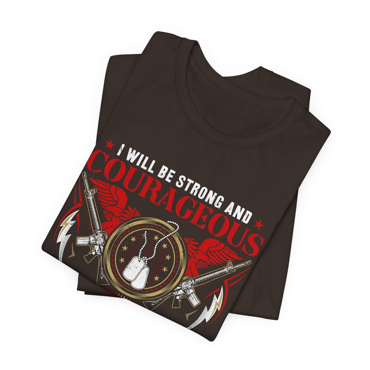 Courageous Veteran Prayer Tee Military Dog Tags Unisex Cotton T-Shirt v37