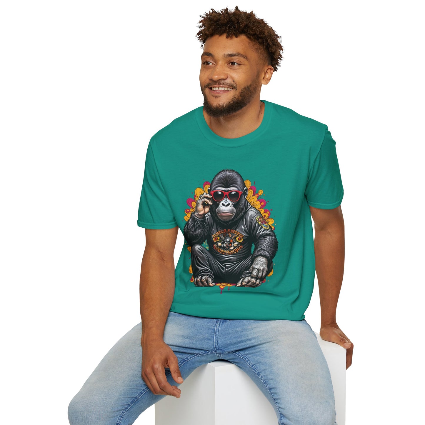 Animals Tees, Funny Animals Shirt, T Shirts with Funny Animals, T-Shirt with Gorilla, Monkey Tees