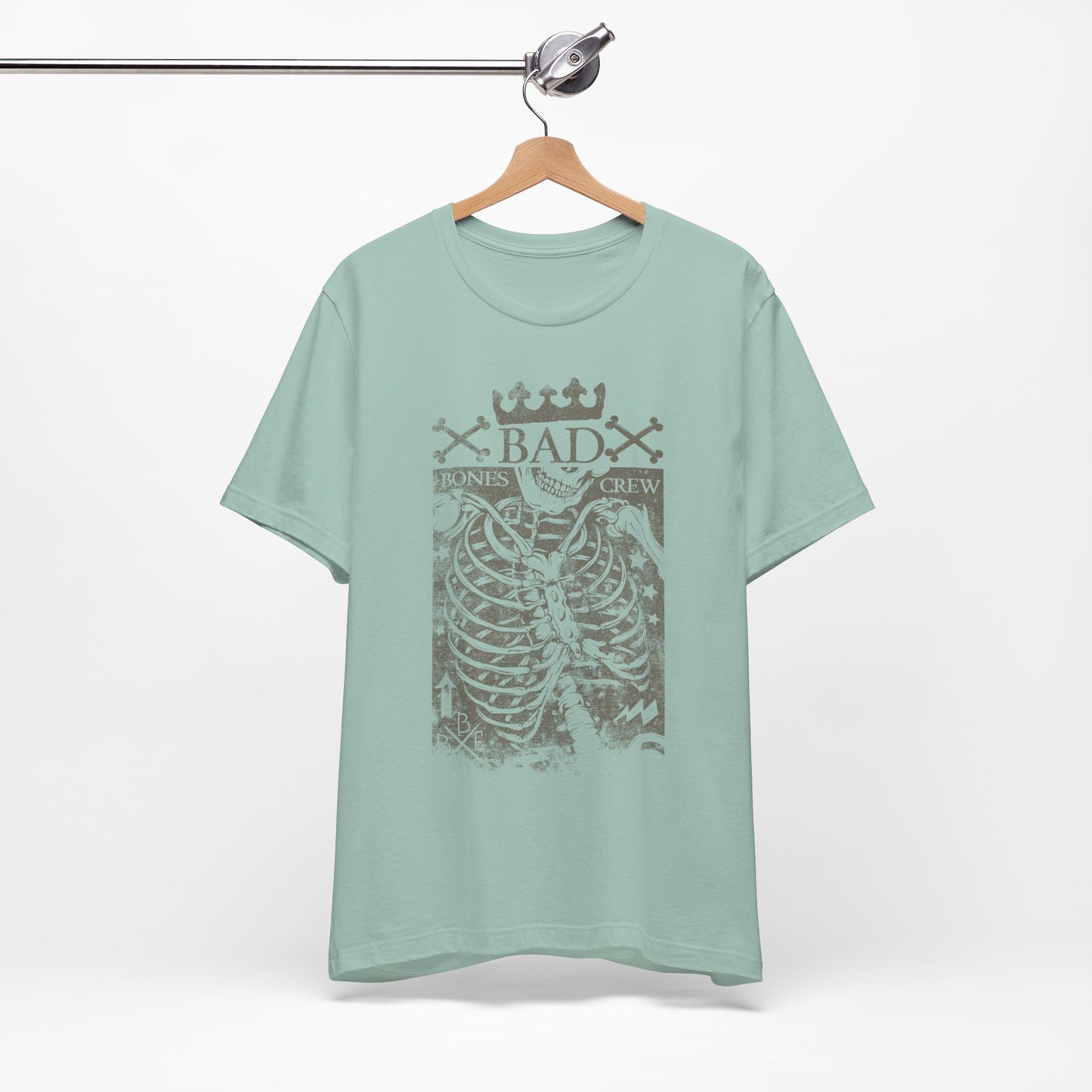 Skeleton Ribcage Tee Bones Crew Graphic Shirt A-10