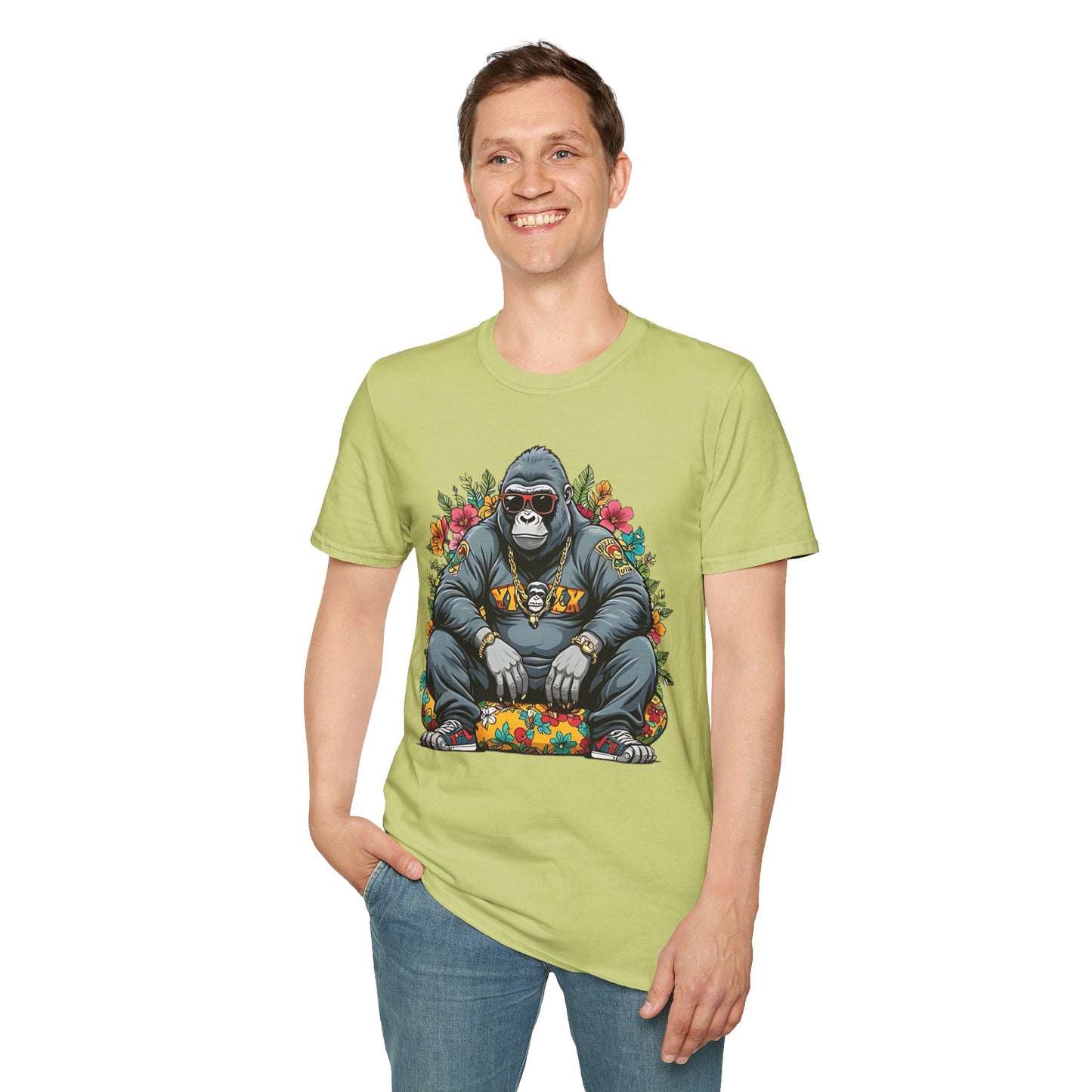 Animals Tees, Funny Animals Shirt, T Shirts with Funny Animals, T-Shirt with Gorilla, Monkey Tees