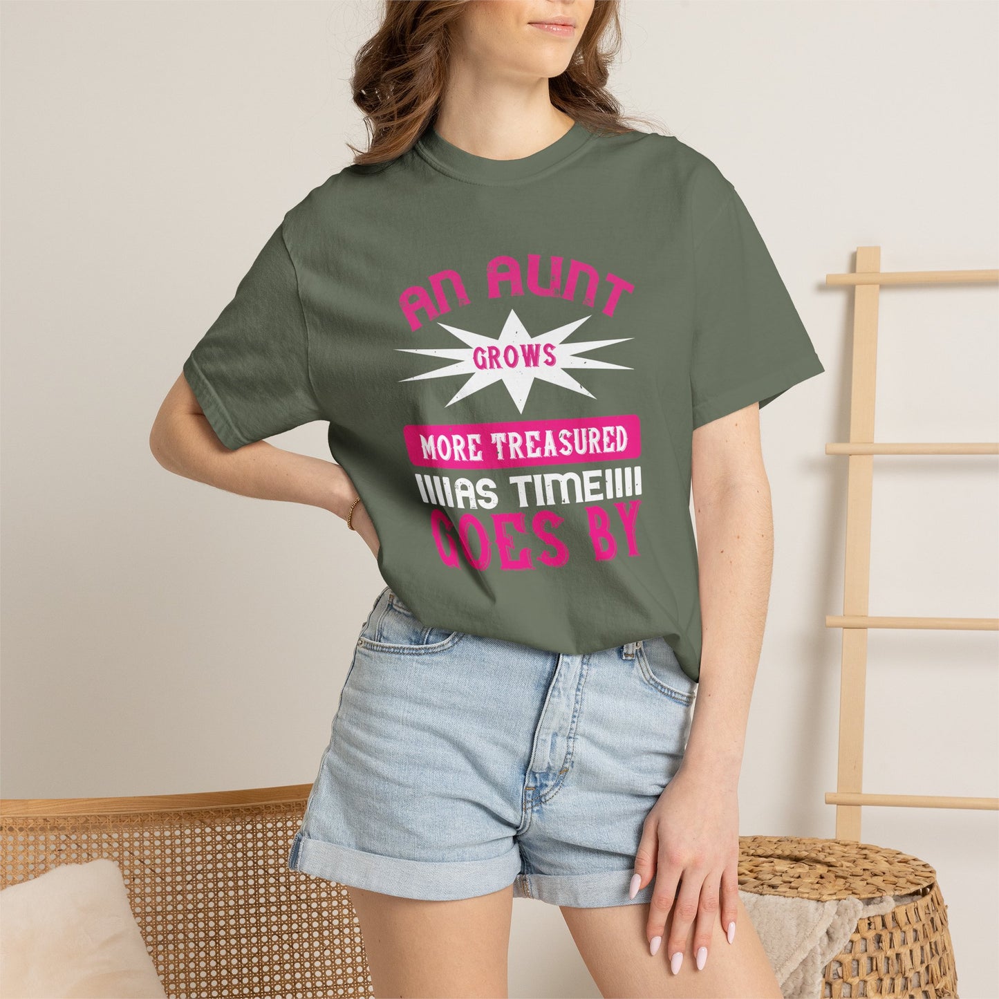 An Aunt T-shirt Mother Day Mama Tee Unisex Comfort Colors Garment-Dyed Cotton h62