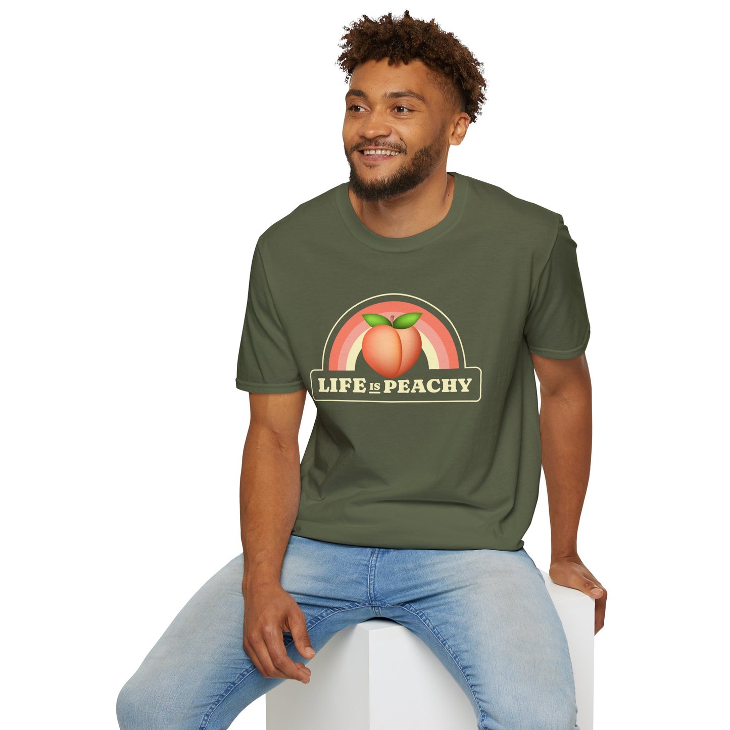 Food Tees, Funny Food T Shirts, Funny T Shirts, Shirt with Fruits, Shirt with Peach