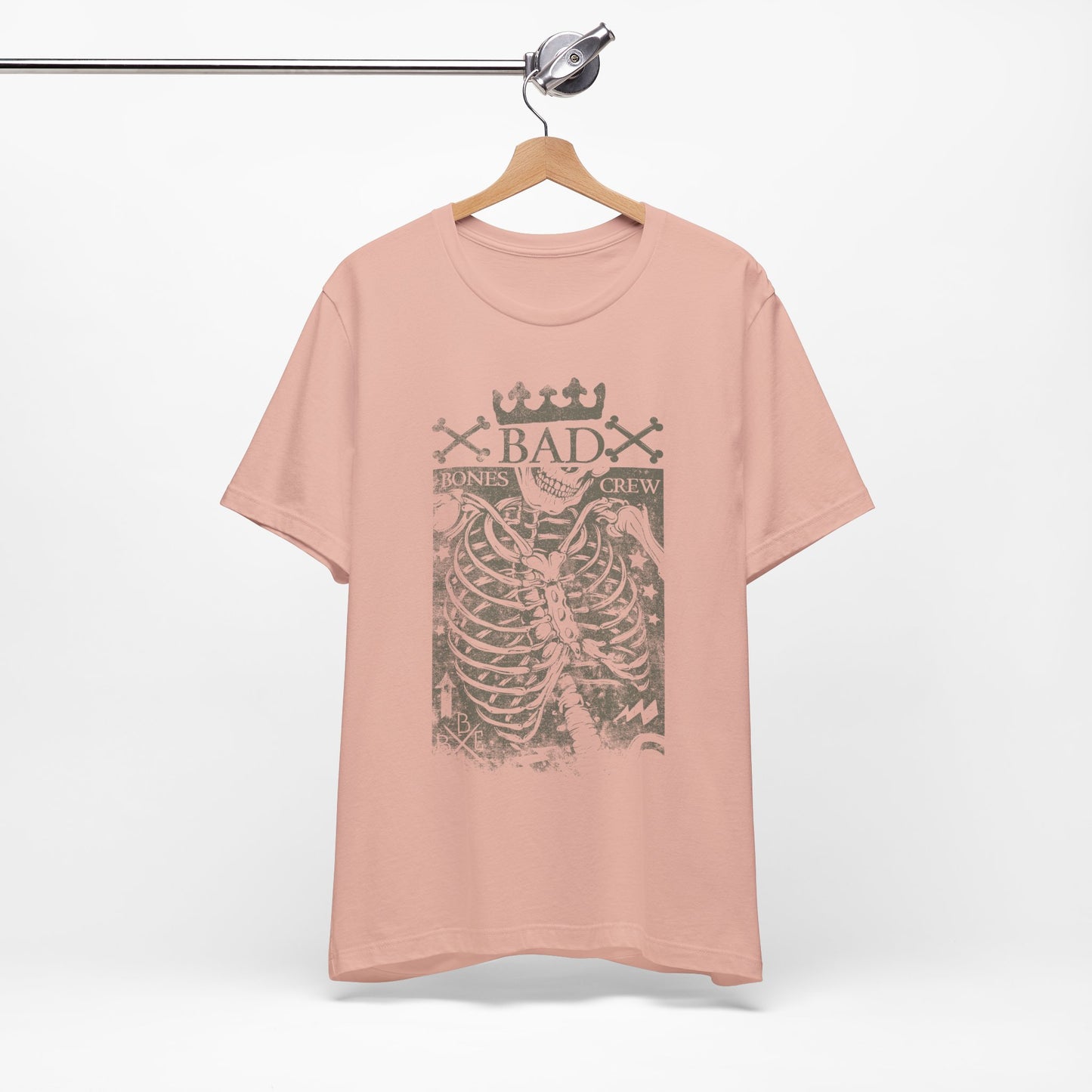 Skeleton Ribcage Tee Bones Crew Graphic Shirt A-10
