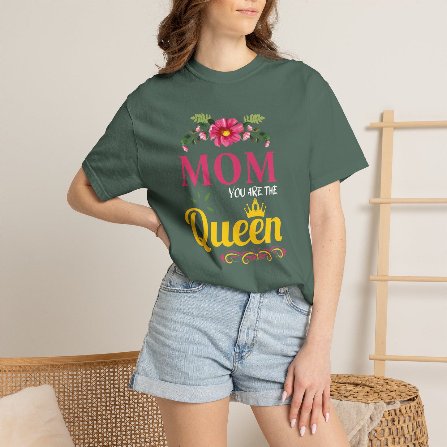 Mom T-shirt Mother's Day Mama Tee Unisex Comfort Colors Garment-Dyed Cotton h13