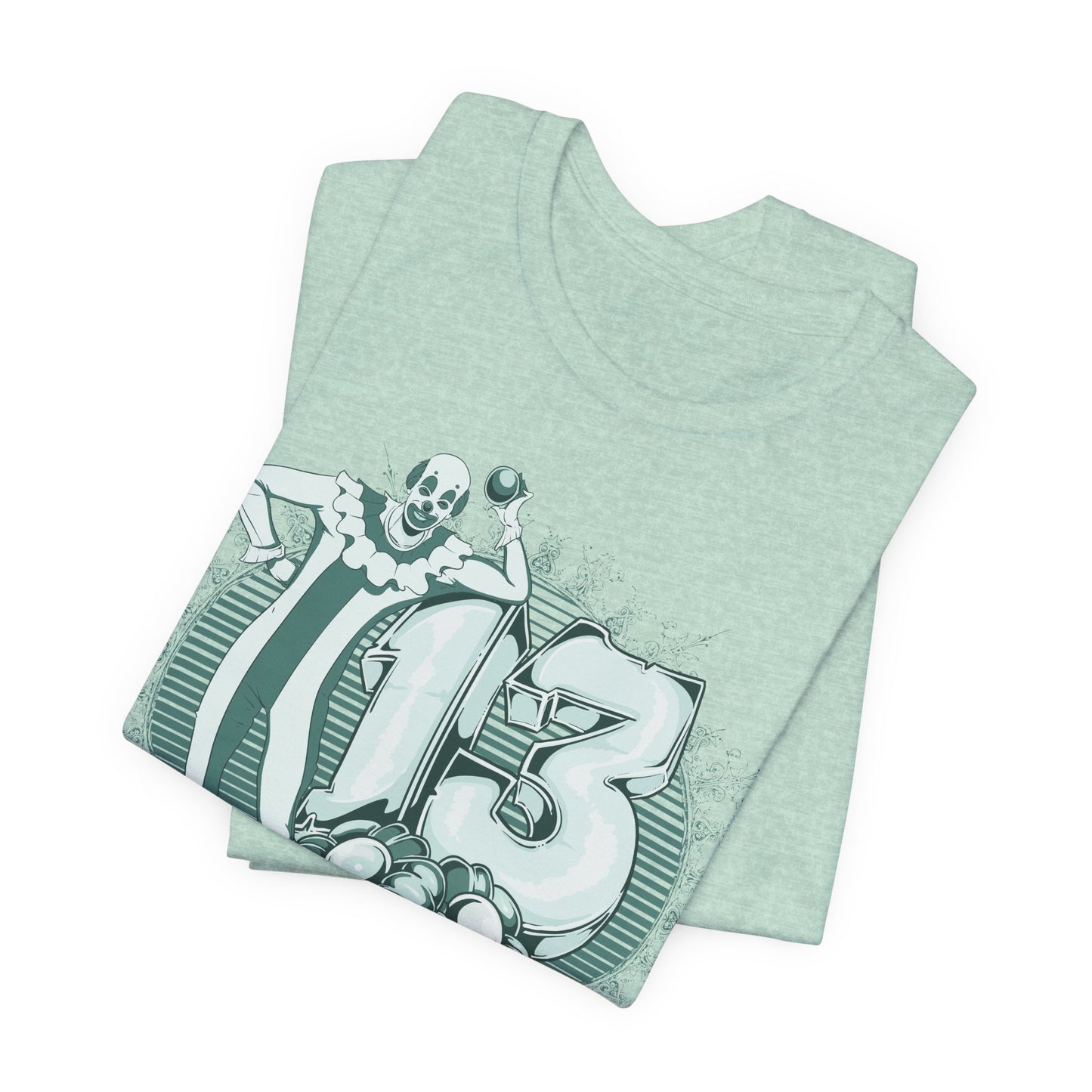 Vintage Clown Graphic Illustration Unisex Cotton T-Shirt Art-39