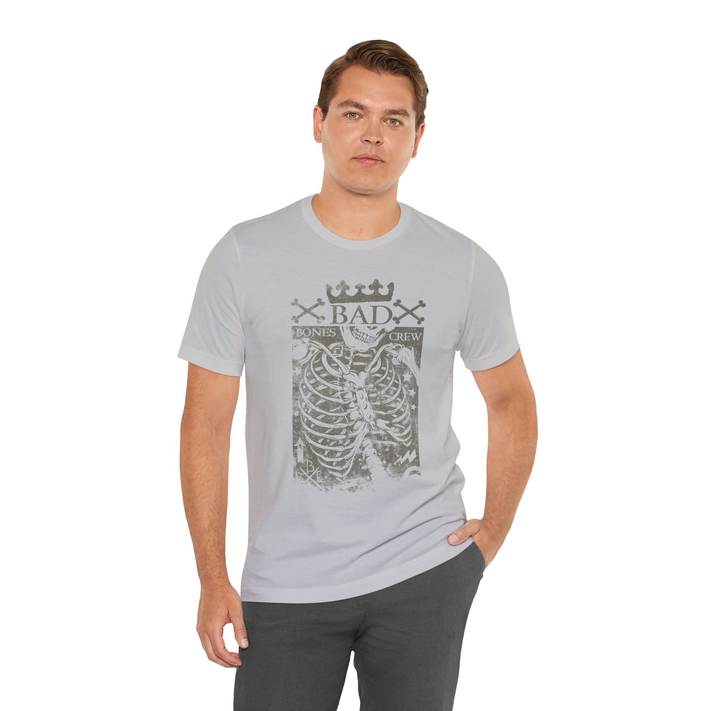 Skeleton Ribcage Tee Bones Crew Graphic Shirt A-10