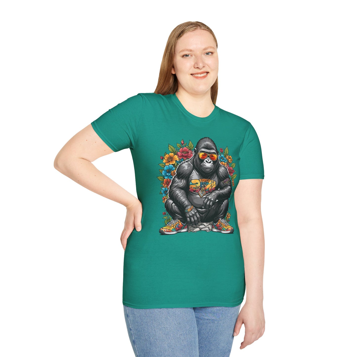 Animals Tees, Funny Animals Shirt, T Shirts with Funny Animals, T-Shirt with Gorilla, Monkey Tees