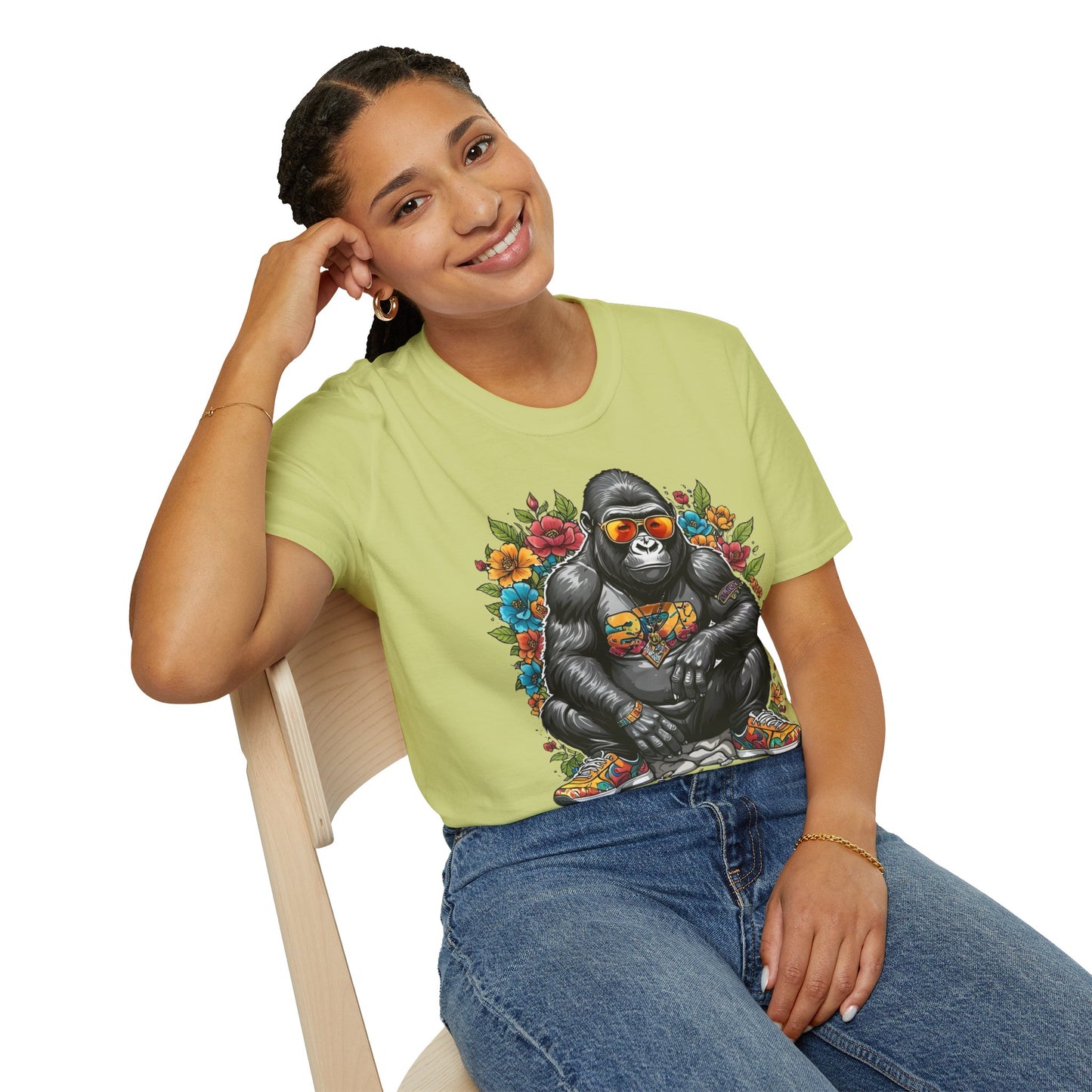 Animals Tees, Funny Animals Shirt, T Shirts with Funny Animals, T-Shirt with Gorilla, Monkey Tees