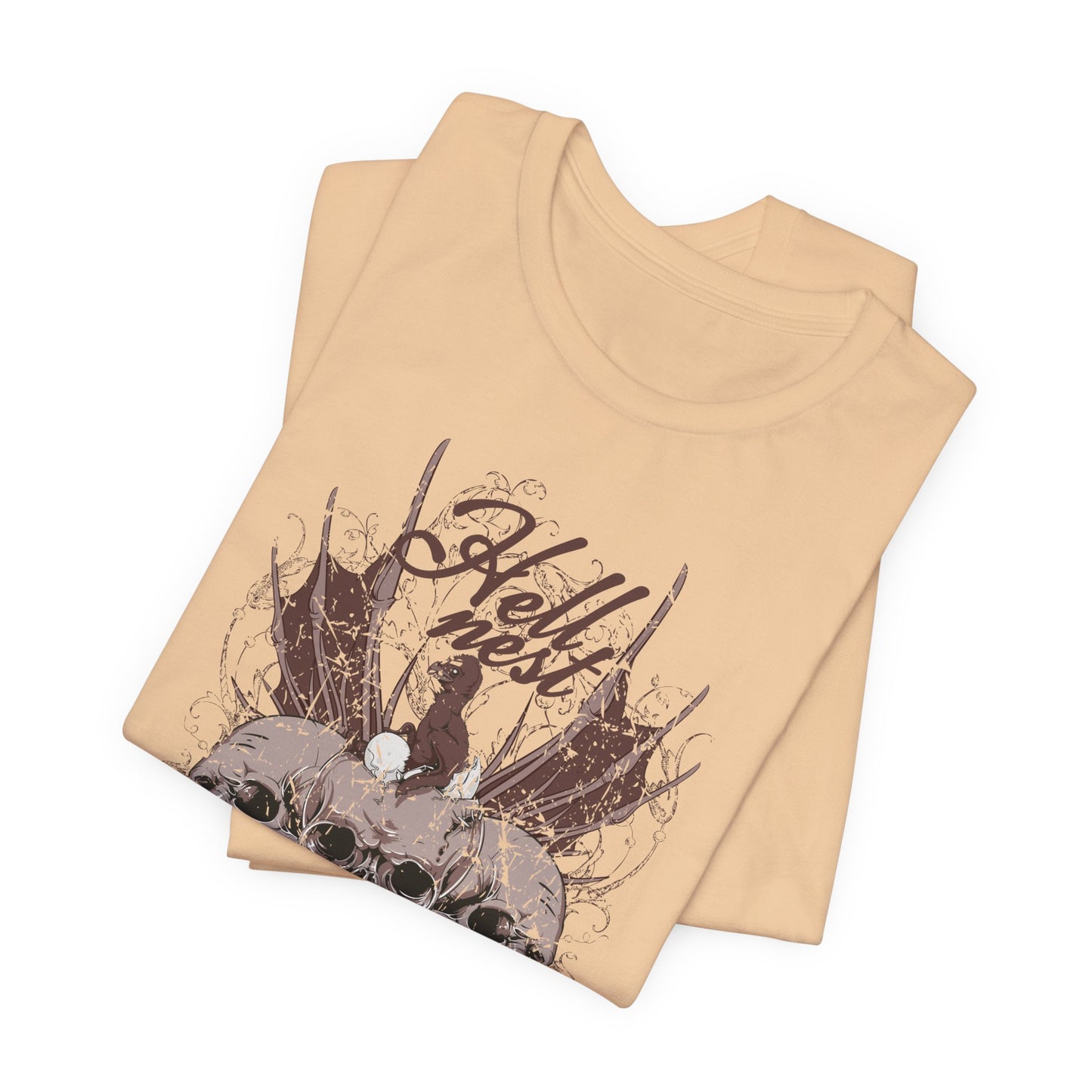 Skull Cluster graphic tee Gothic skulls grunge floral design