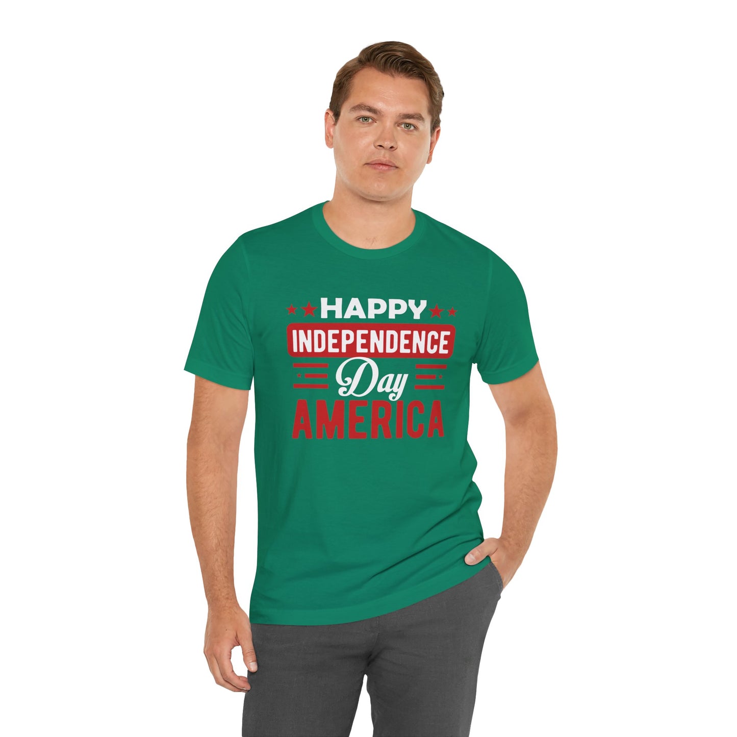 Happy Independence Day America Graphic Unisex Cotton T-Shirt 015