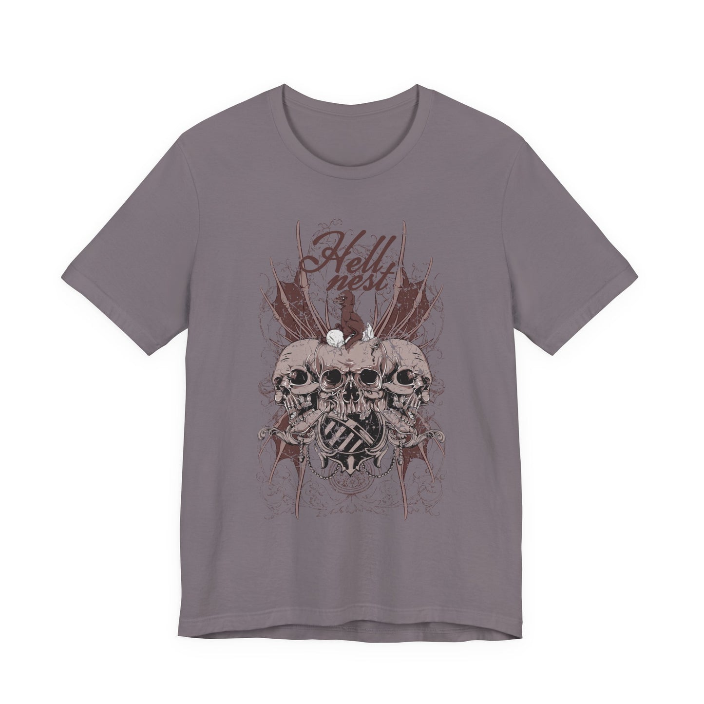 Skull Cluster graphic tee Gothic skulls grunge floral design