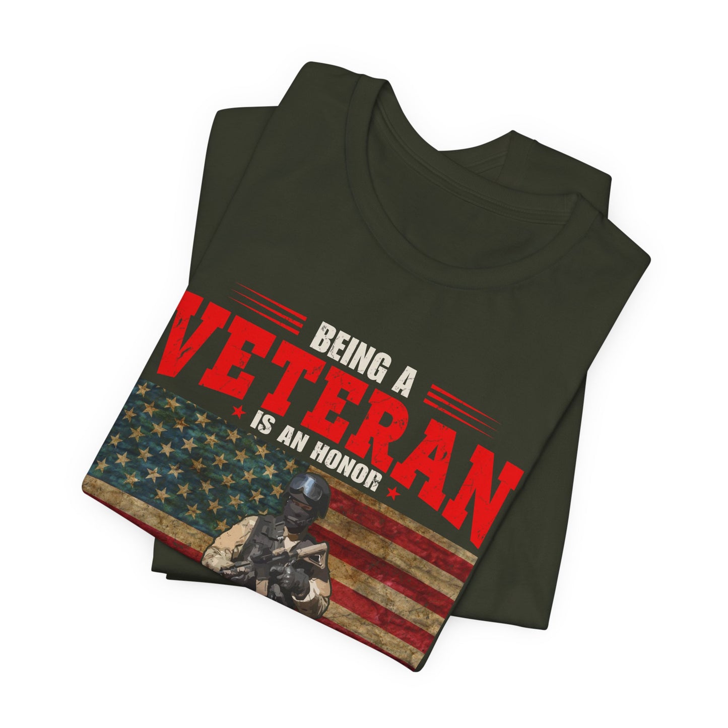 Veteran Grandpa T-Shirt American Flag Soldier Grandpa Unisex Cotton Tee v34