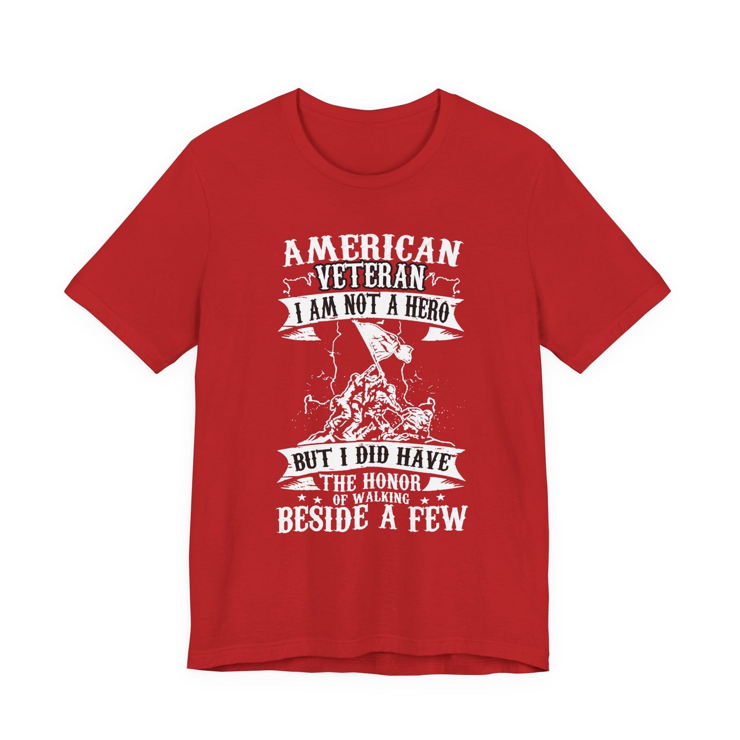 American Veteran I Am Not A Hero T-Shirt Military Tribute Unisex Cotton Tee v53