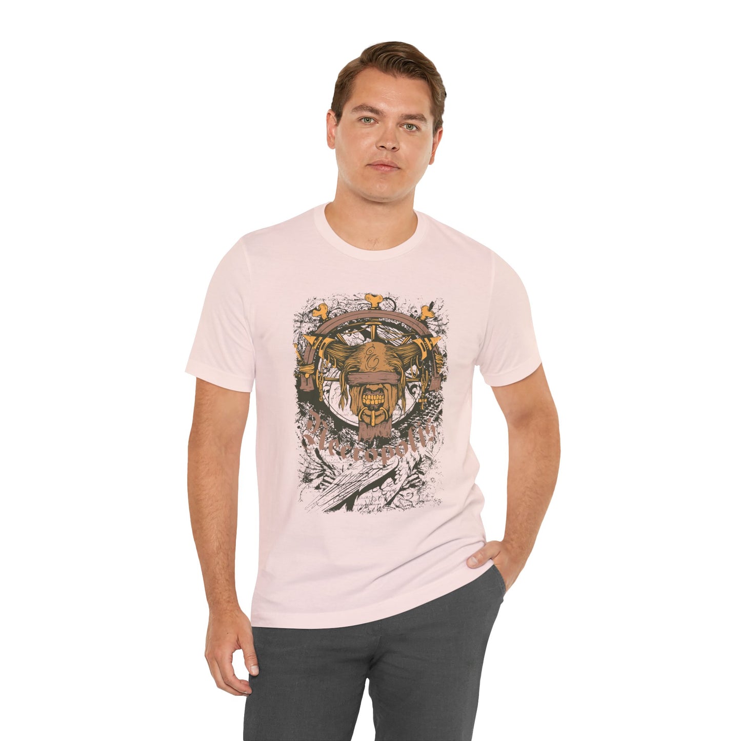 Skull Nordic Warrior Graphic Unisex Cotton T-Shirt r12
