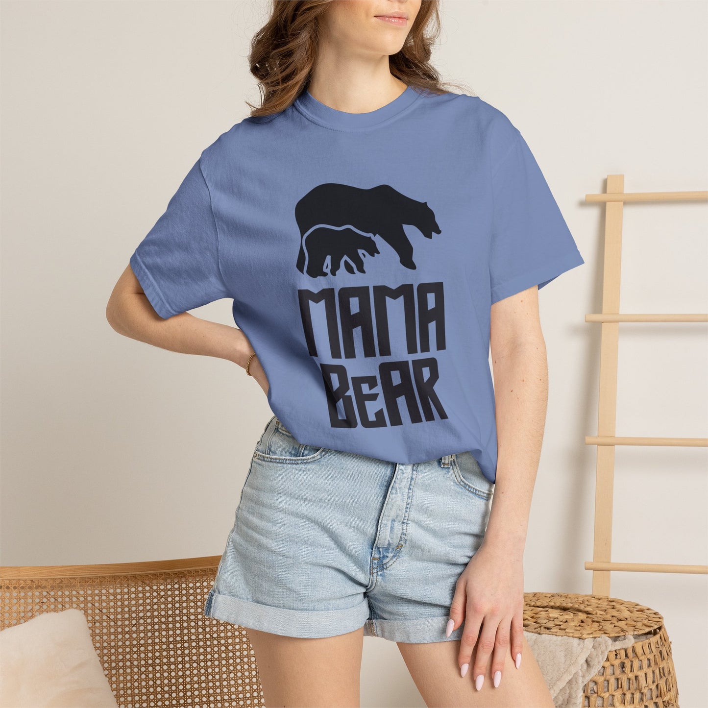 Mama Bear Mom T-shirt Mother's Day Mama Tee Unisex Comfort Colors Garment-Dyed Cotton h12