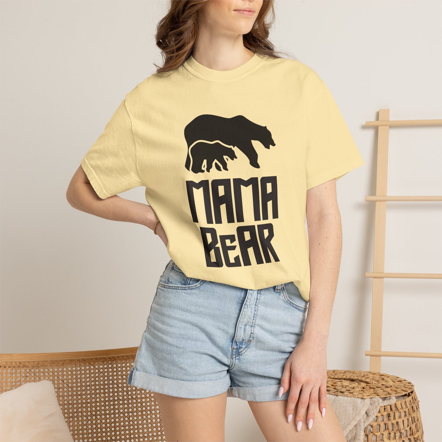 Mama Bear Mom T-shirt Mother's Day Mama Tee Unisex Comfort Colors Garment-Dyed Cotton h12
