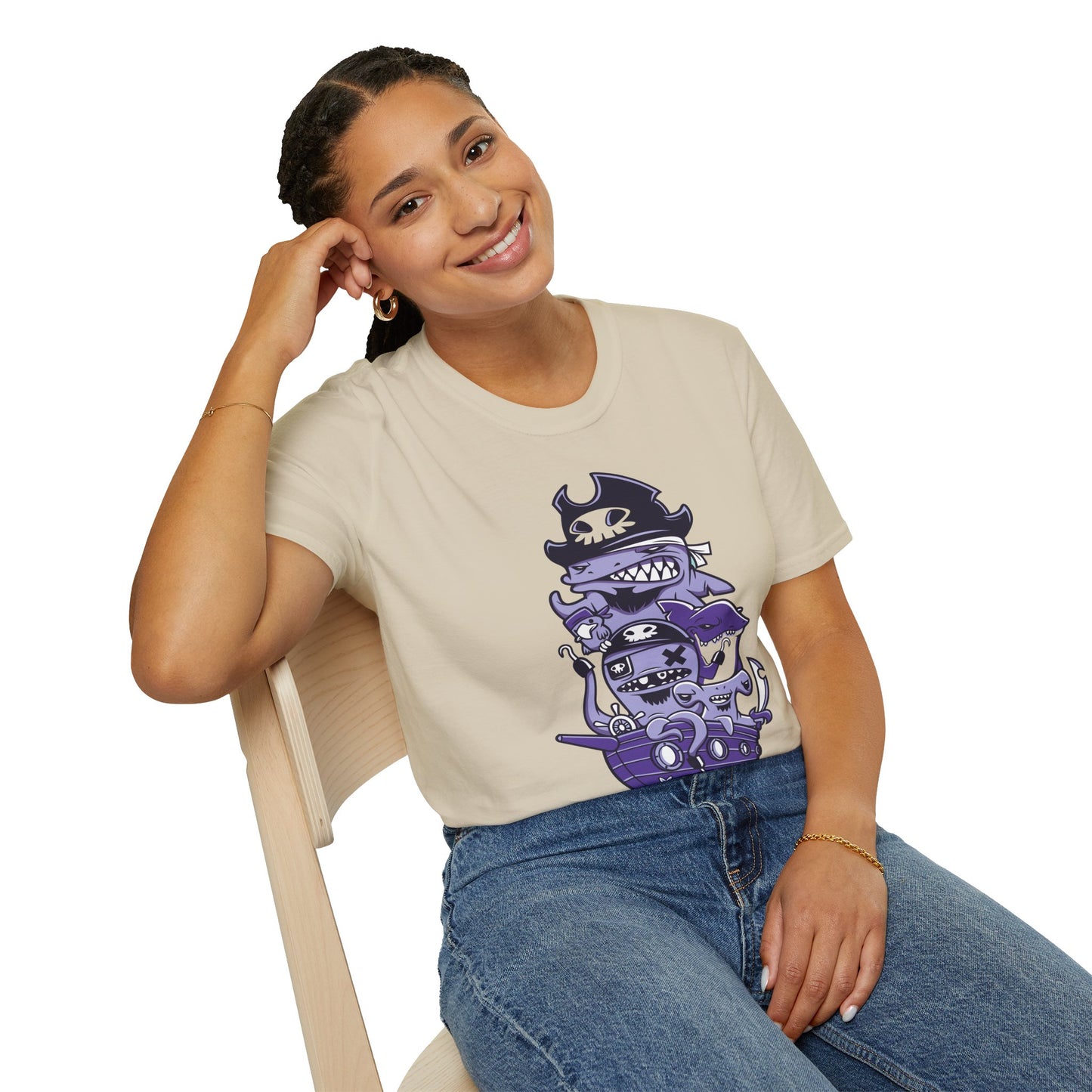 Cartoon T Shirt Animation Tee Unisex Softstyle 64000 100 Percent Ring Spun Cotton Funny Graphic Tee