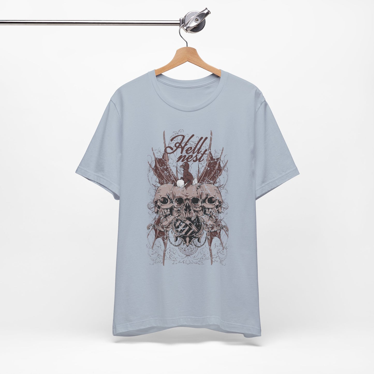 Skull Cluster graphic tee Gothic skulls grunge floral design
