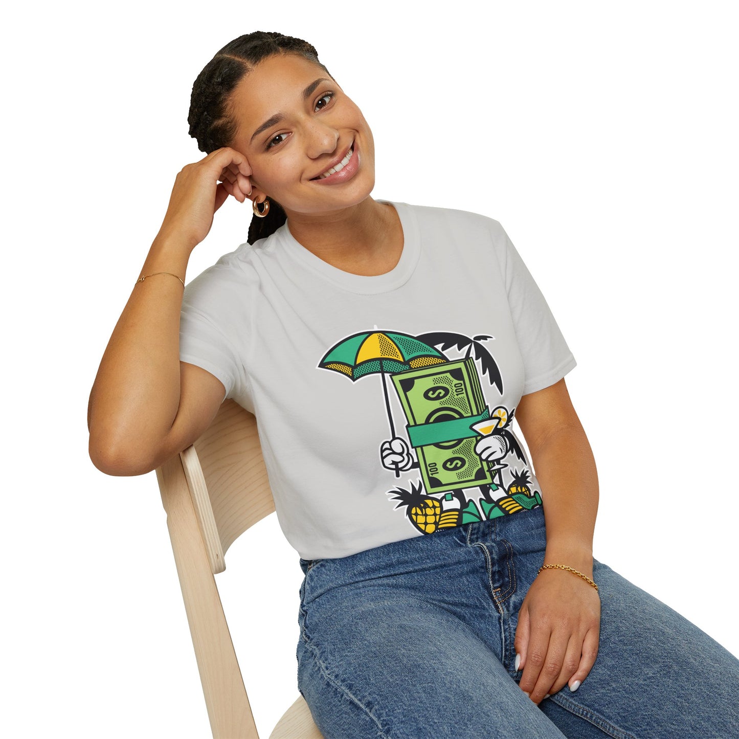 Cartoon T Shirt Animation T Shirt Funny Tee Unisex Softstyle Cotton Tee Art Design 64000