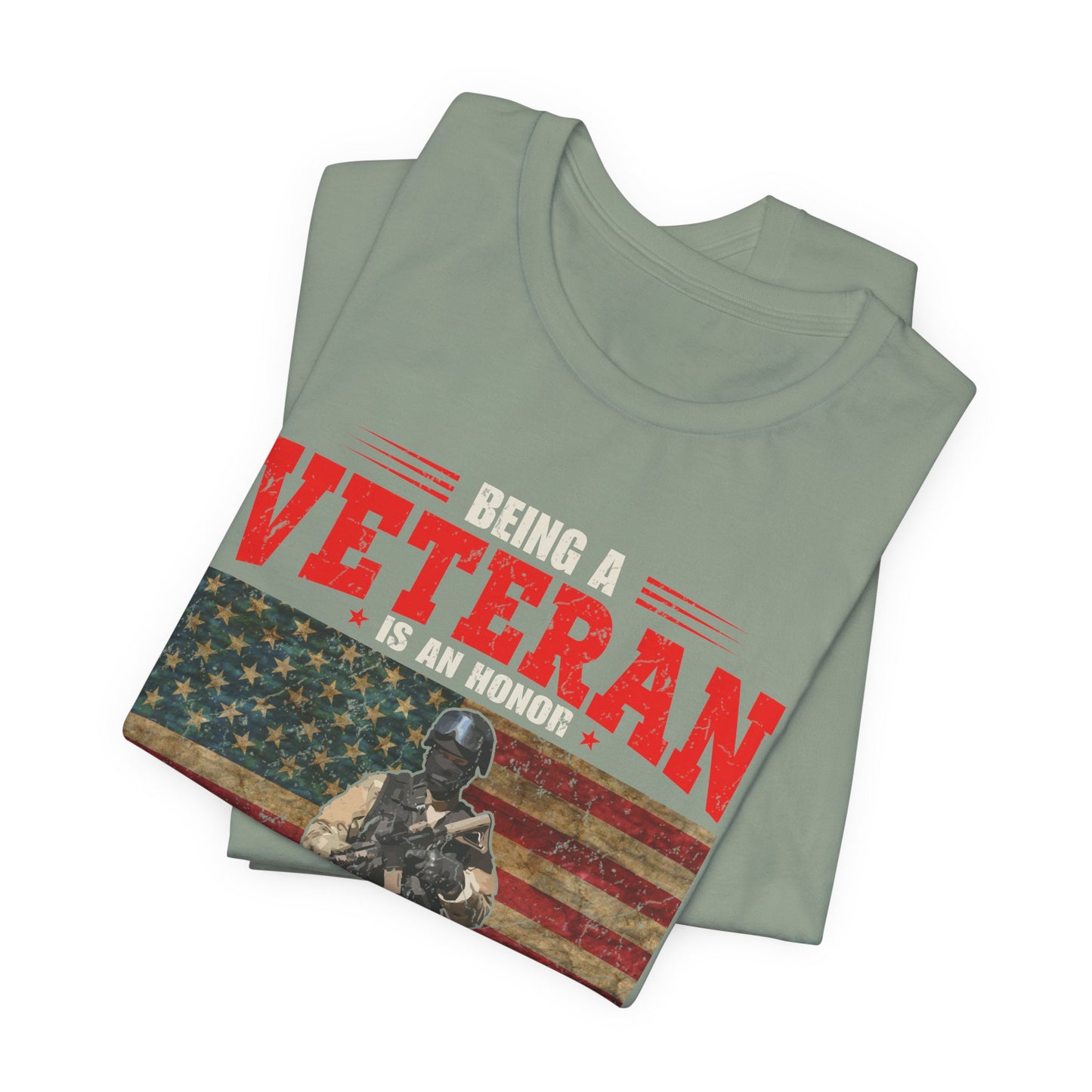 Veteran Grandpa T-Shirt American Flag Soldier Grandpa Unisex Cotton Tee v34