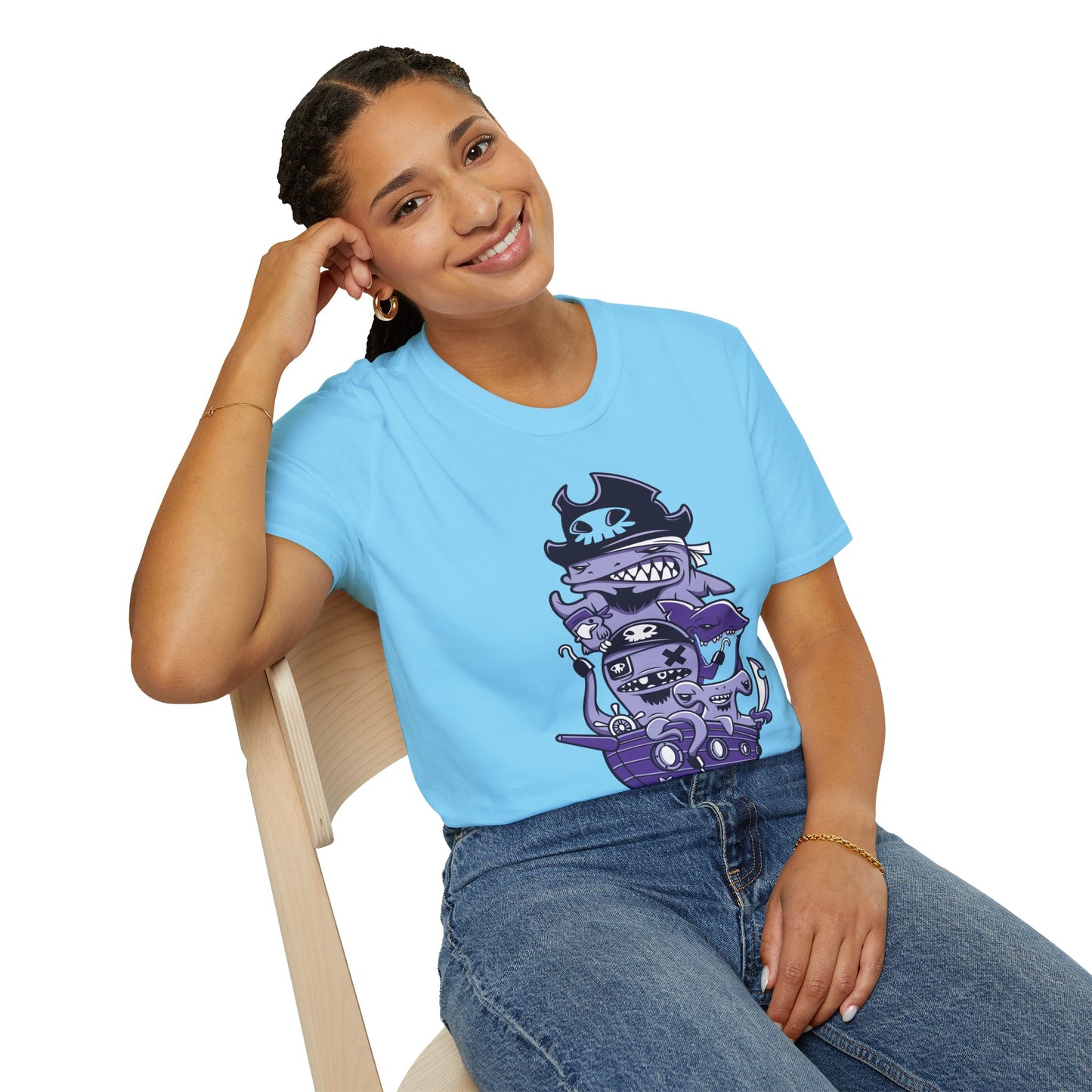 Cartoon T Shirt Animation Tee Unisex Softstyle 64000 100 Percent Ring Spun Cotton Funny Graphic Tee