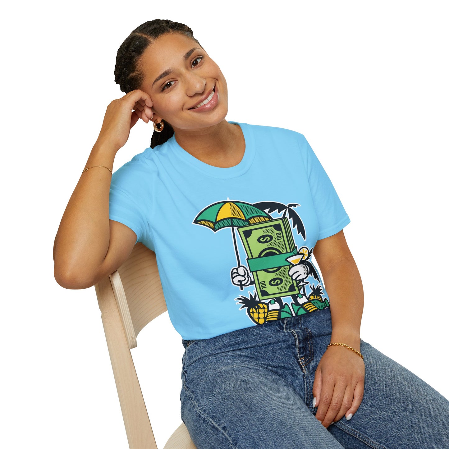 Cartoon T Shirt Animation T Shirt Funny Tee Unisex Softstyle Cotton Tee Art Design 64000