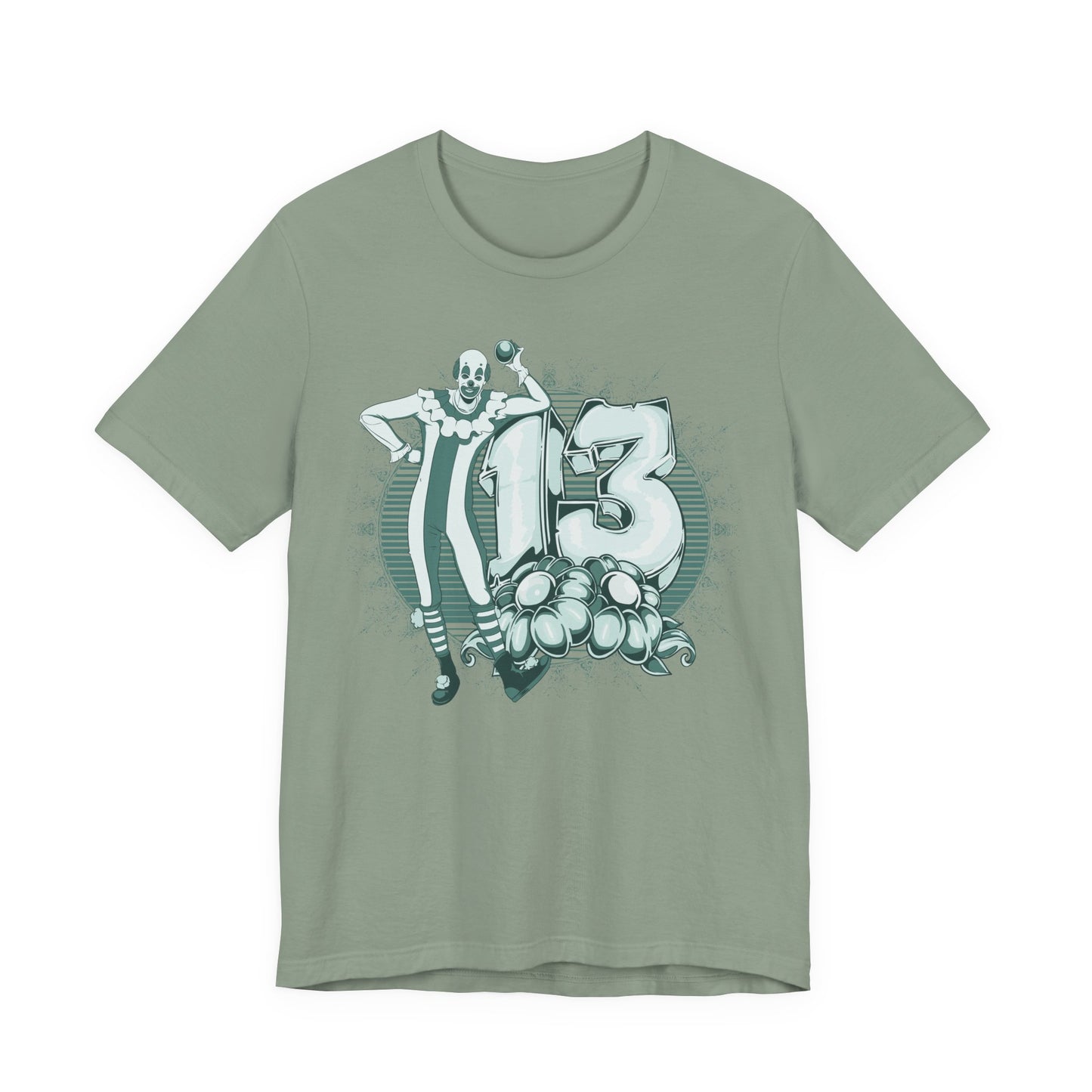 Vintage Clown Graphic Illustration Unisex Cotton T-Shirt Art-39