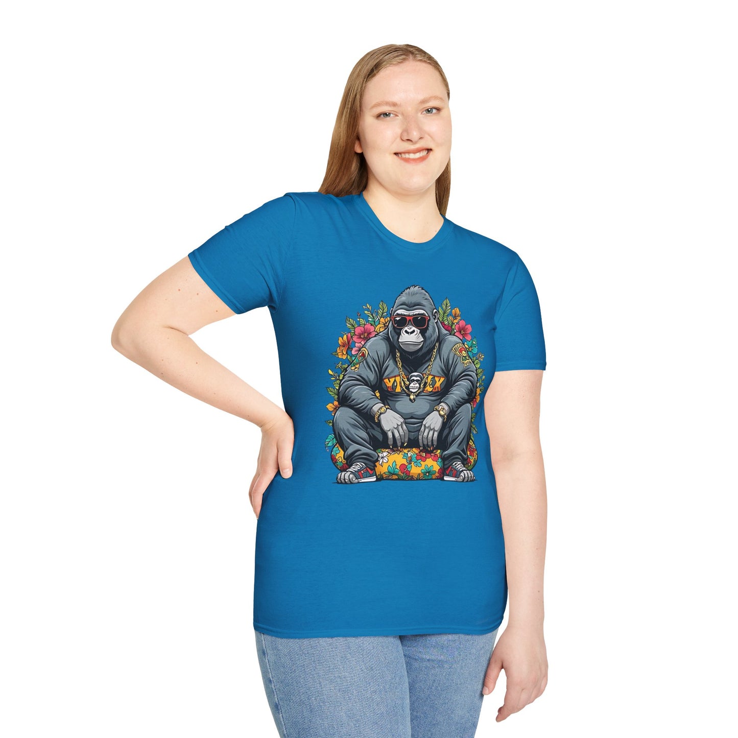 Animals Tees, Funny Animals Shirt, T Shirts with Funny Animals, T-Shirt with Gorilla, Monkey Tees