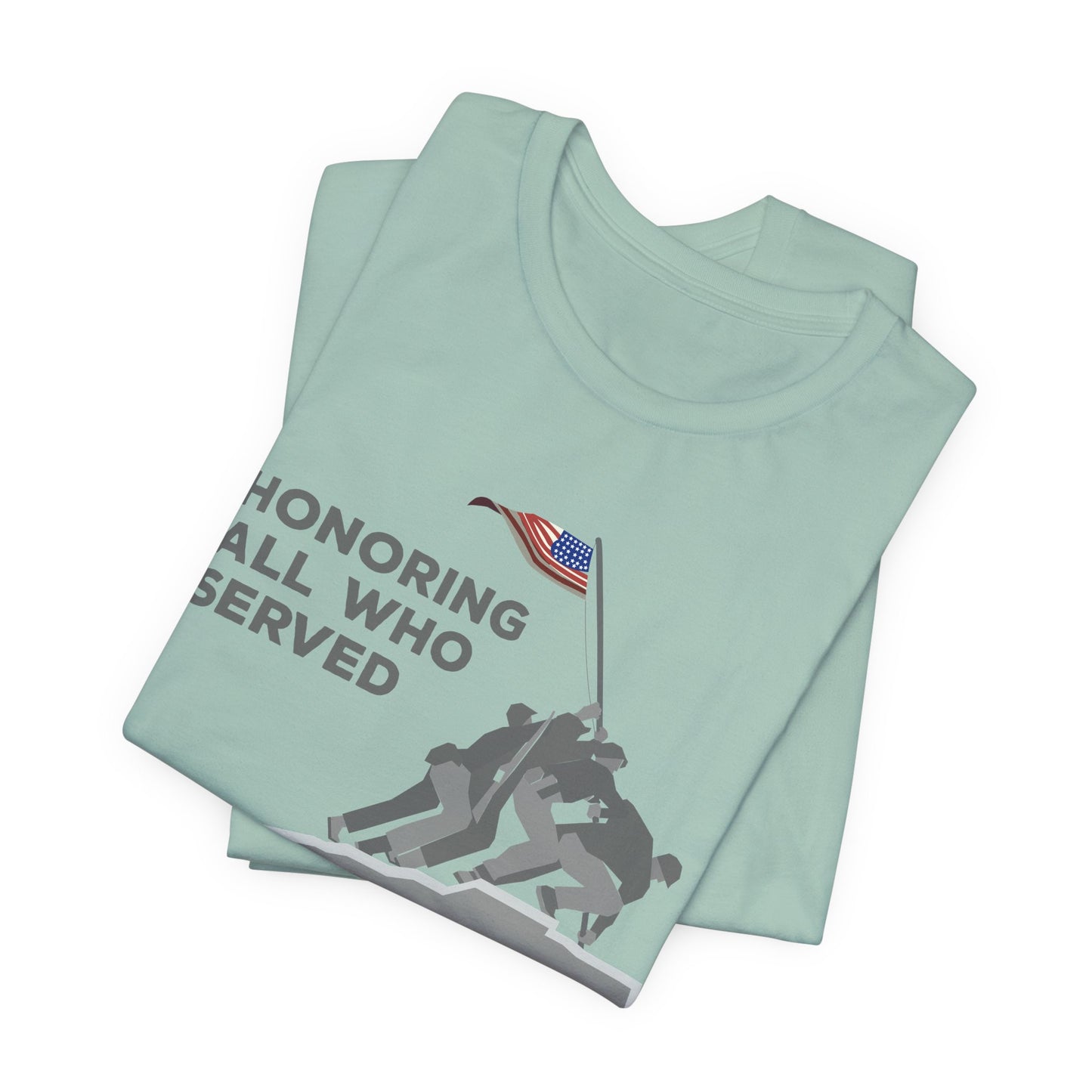 Iwo Jima Flag Raising honoring all who served T-Shirt Military Memorial Unisex Cotton Tee v52