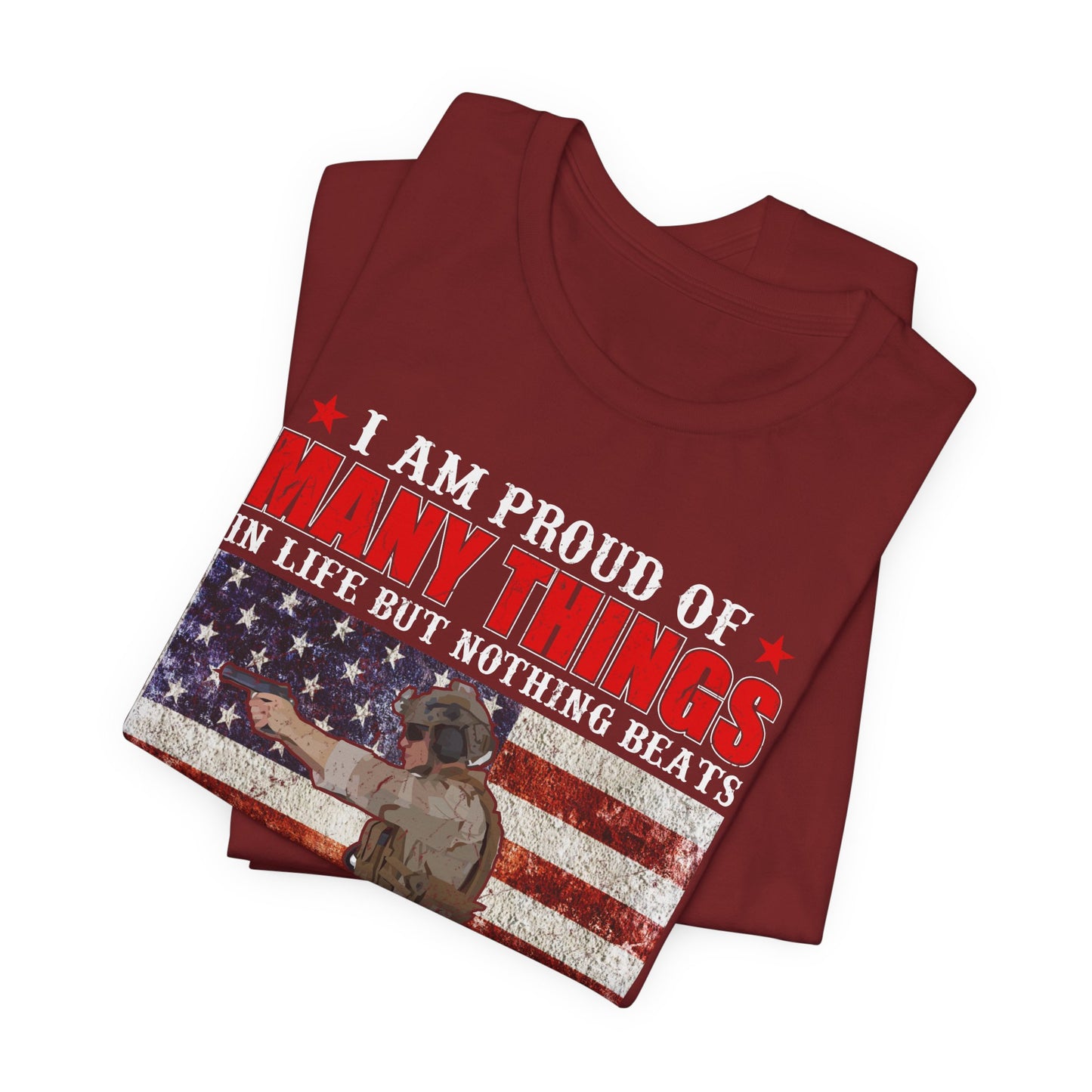 Veteran's Daughter T-Shirt American Flag Military Proud  Unisex Cotton Tee v28