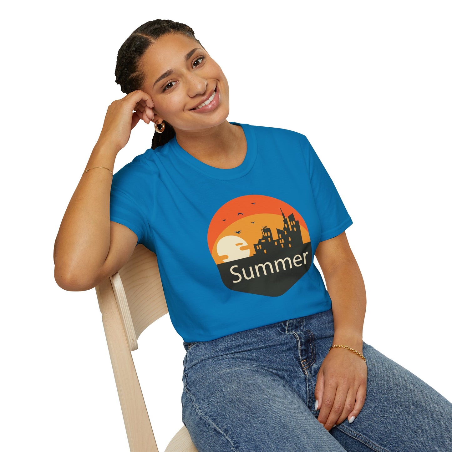 Summer T-Shirt, Summer Design Shirts, Art Tee Shirt with Summer Design - 6