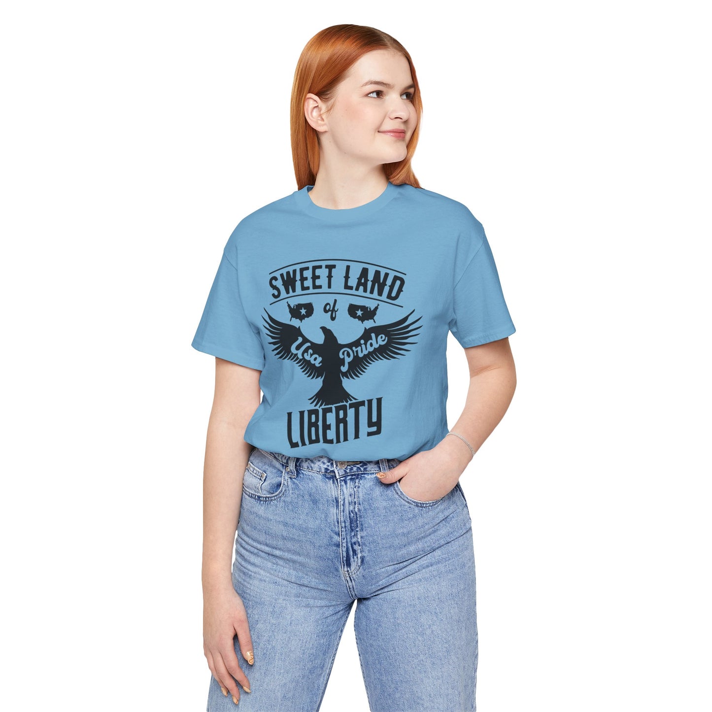 Liberty Eagle Graphic Unisex Cotton T-Shirt a4