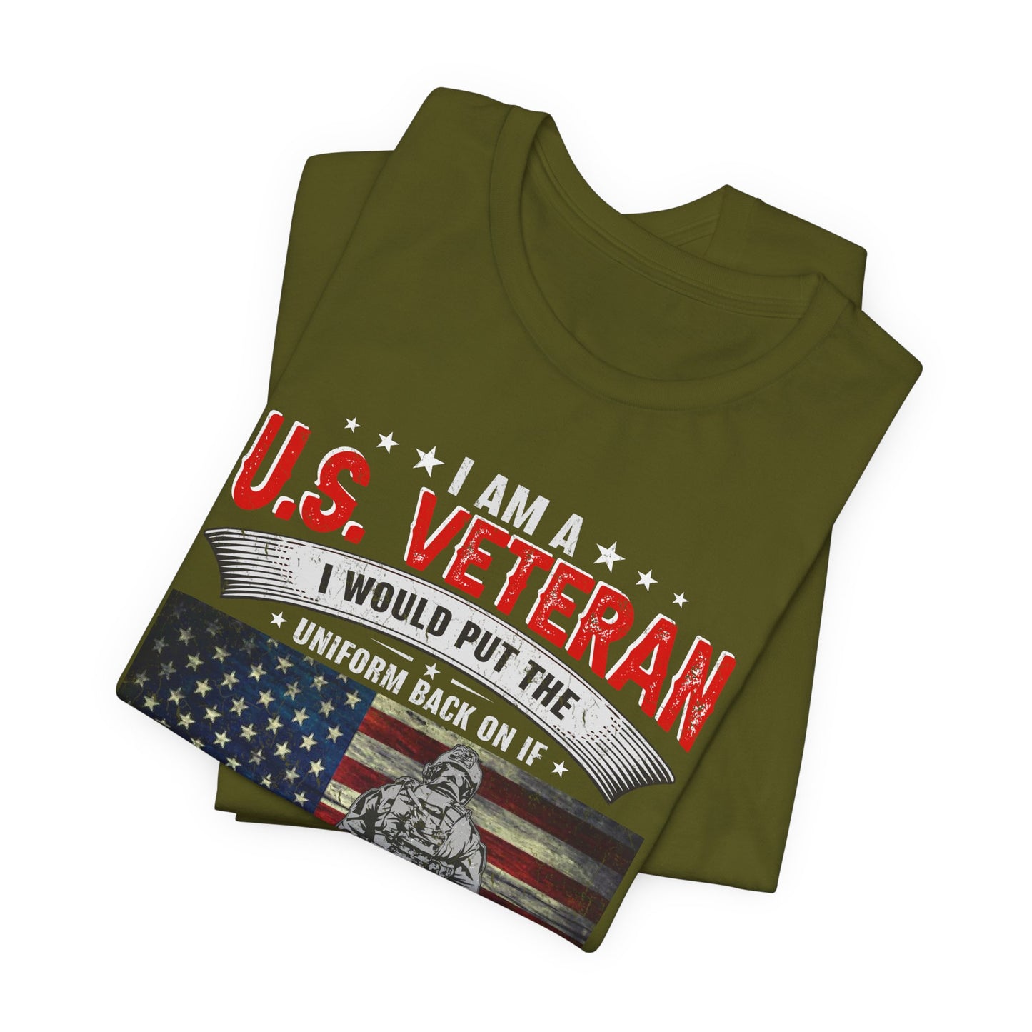 I Am A U.S. Veteran shirt American Flag Military Veteran Unisex Cotton Tee v25