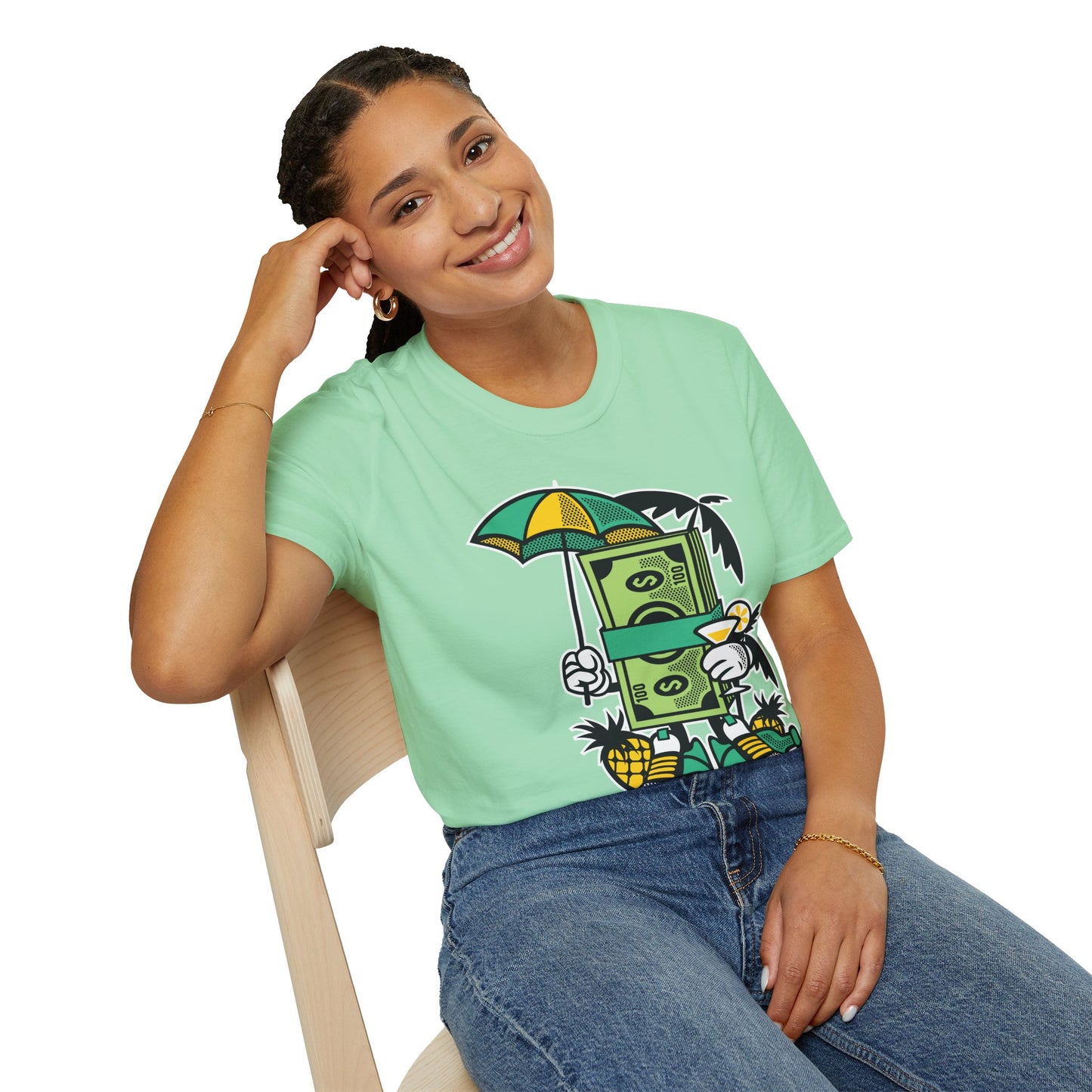 Cartoon T Shirt Animation T Shirt Funny Tee Unisex Softstyle Cotton Tee Art Design 64000