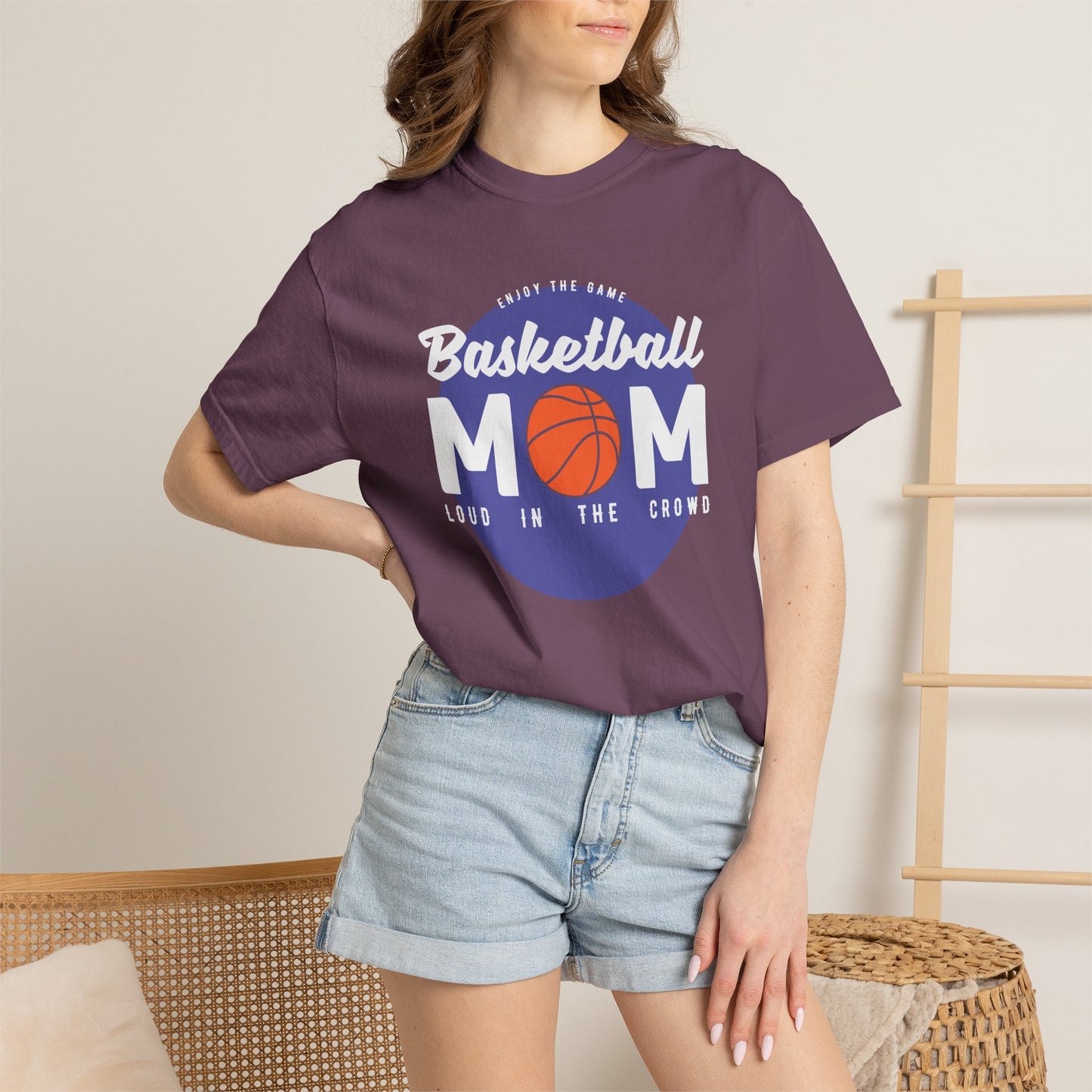 Basketball Mom T-shirt Mother's Day Mama Tee Unisex Comfort Colors Garment-Dyed Cotton h31