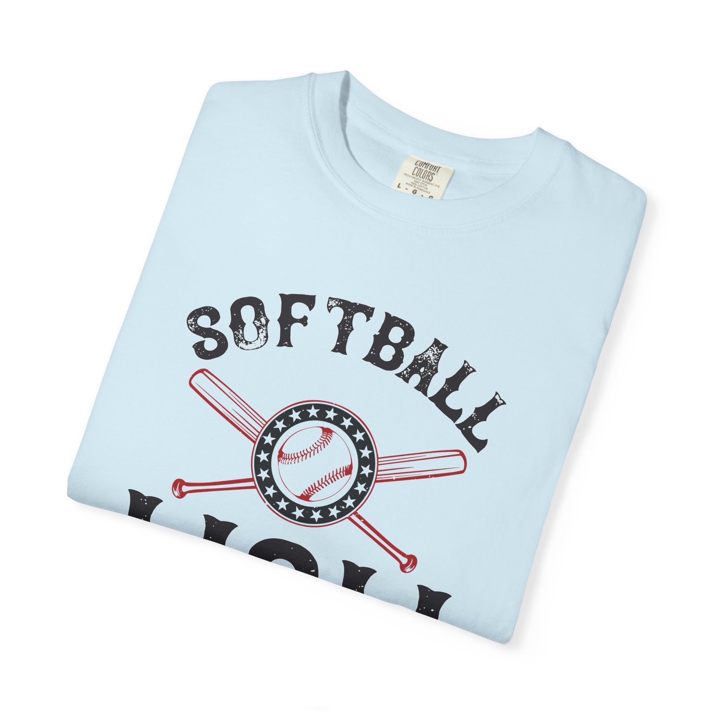 Softball Mom T-shirt Mother Day Mama Tee Unisex Comfort Colors Garment-Dyed Cotton h92