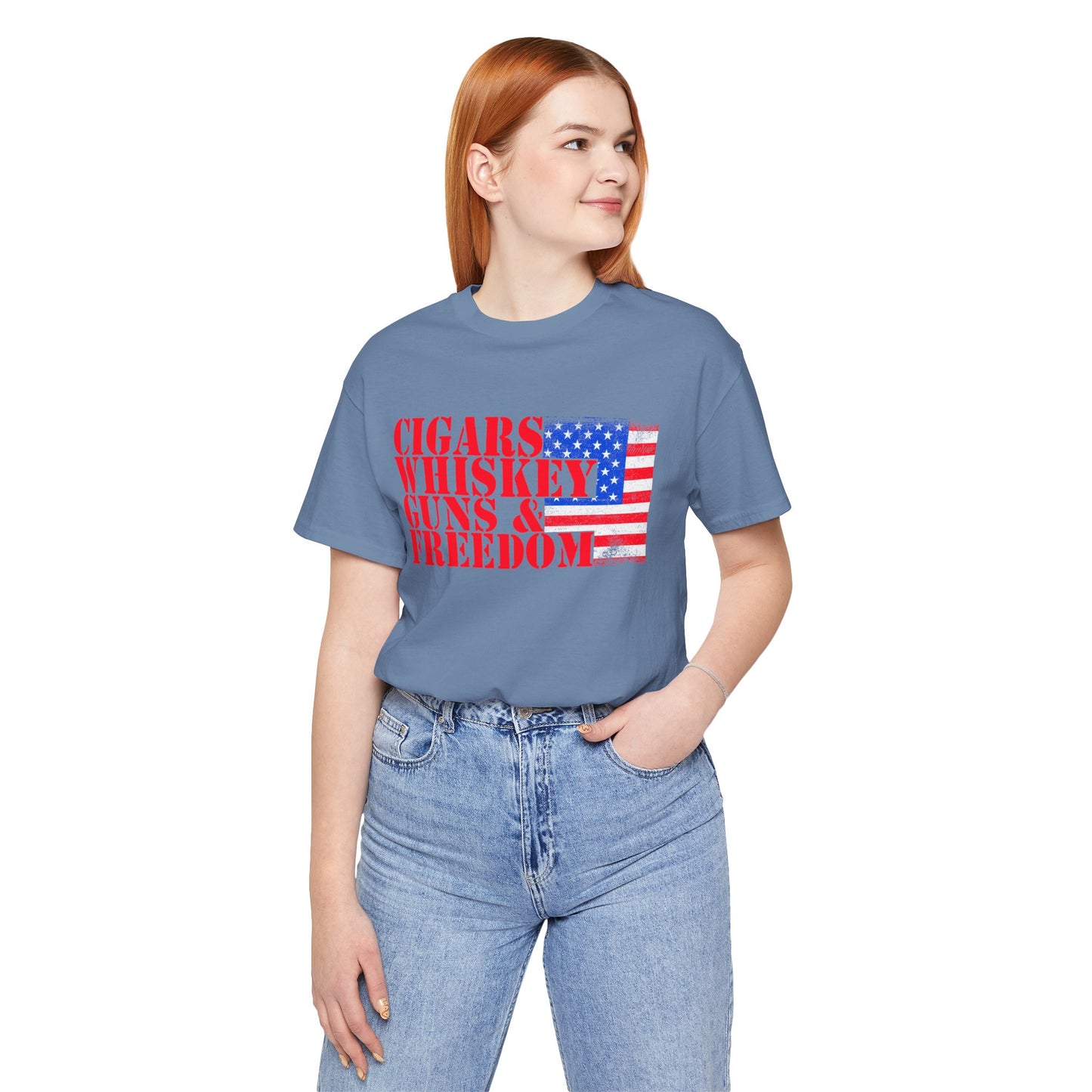 American Flag Graphic Unisex Cotton T-Shirt a2