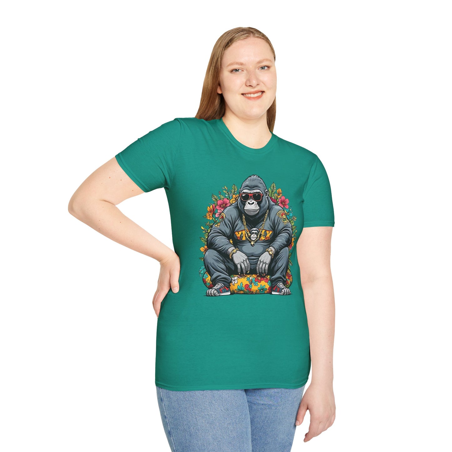 Animals Tees, Funny Animals Shirt, T Shirts with Funny Animals, T-Shirt with Gorilla, Monkey Tees