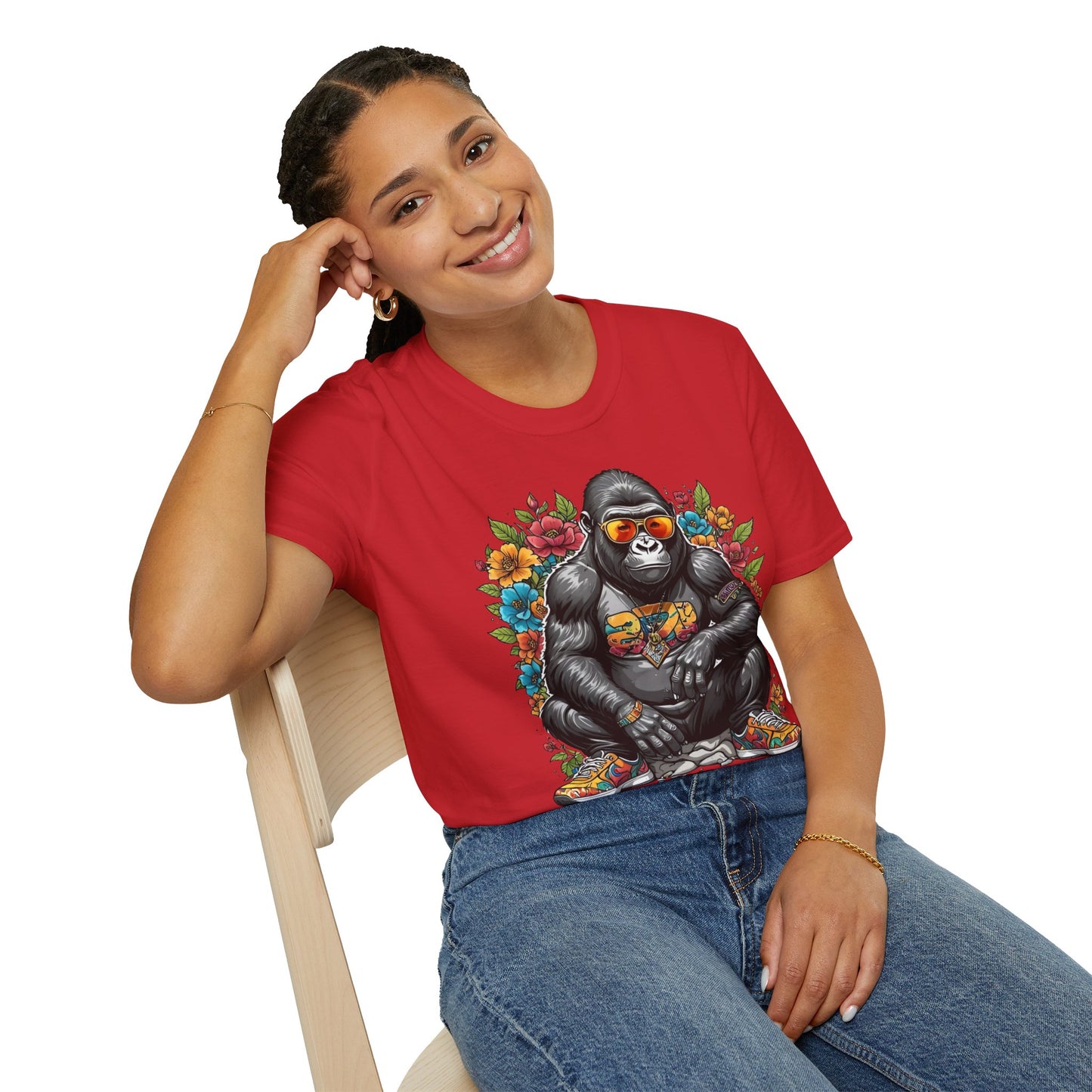 Animals Tees, Funny Animals Shirt, T Shirts with Funny Animals, T-Shirt with Gorilla, Monkey Tees