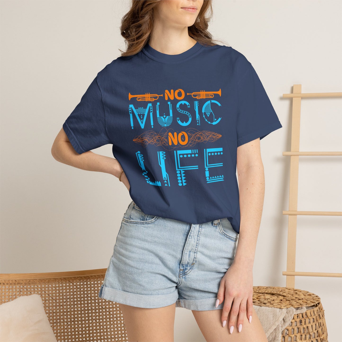 Music Graphic Design Unisex Cotton T-shirt  077