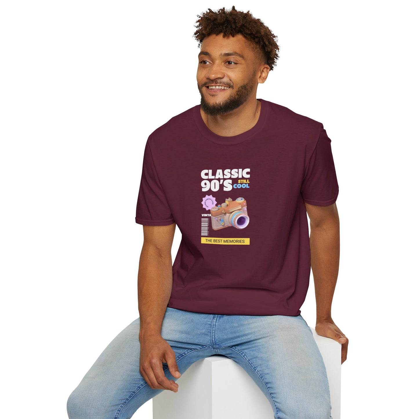 90s Camera T-Shirt Classic 90s Cool Unisex Cotton Retro Photography Tee