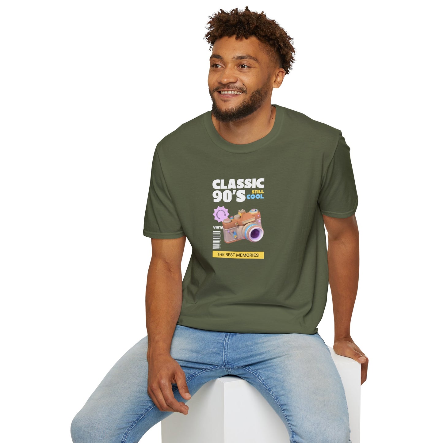 90s Camera T-Shirt Classic 90s Cool Unisex Cotton Retro Photography Tee