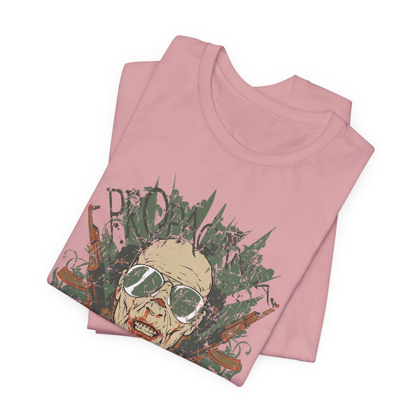 Retro Skull Floral Graphic Design Unisex Cotton T-Shirt G-2