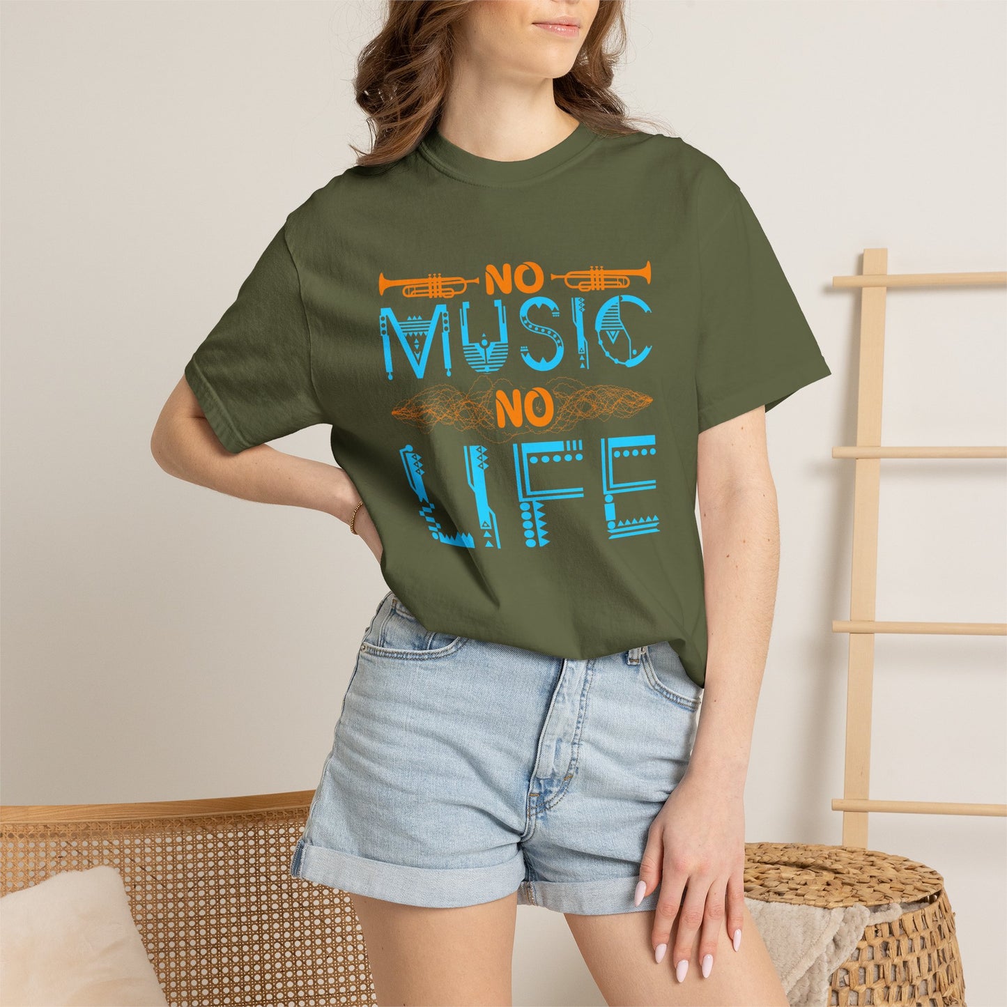 Music Graphic Design Unisex Cotton T-shirt  077