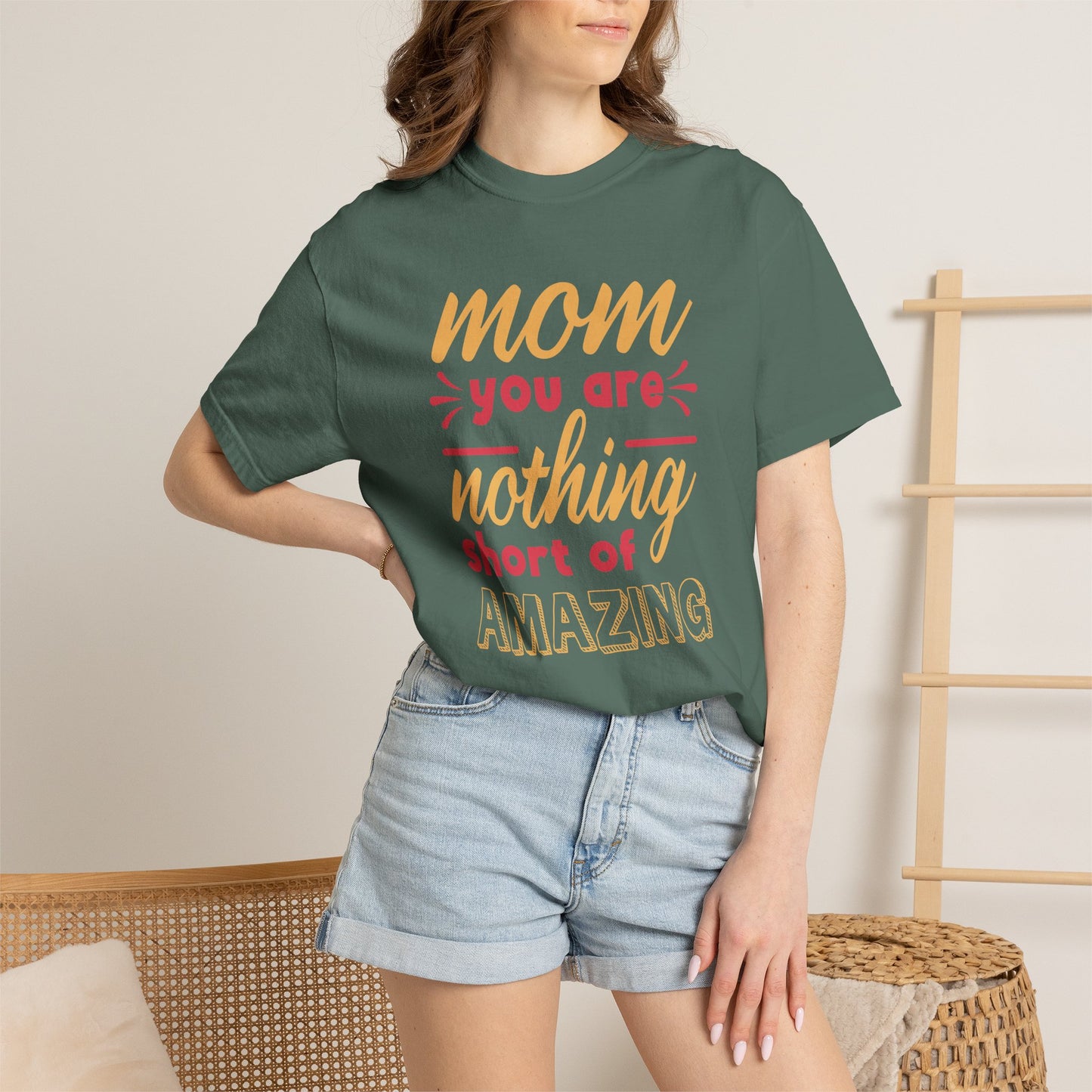Mom T-shirt Mother's Day Mama Tee Unisex Comfort Colors Garment-Dyed Cotton h21