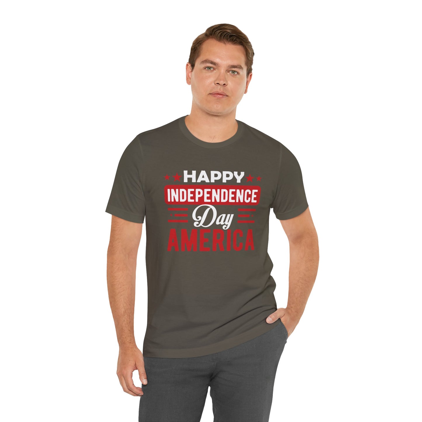 Happy Independence Day America Graphic Unisex Cotton T-Shirt 015