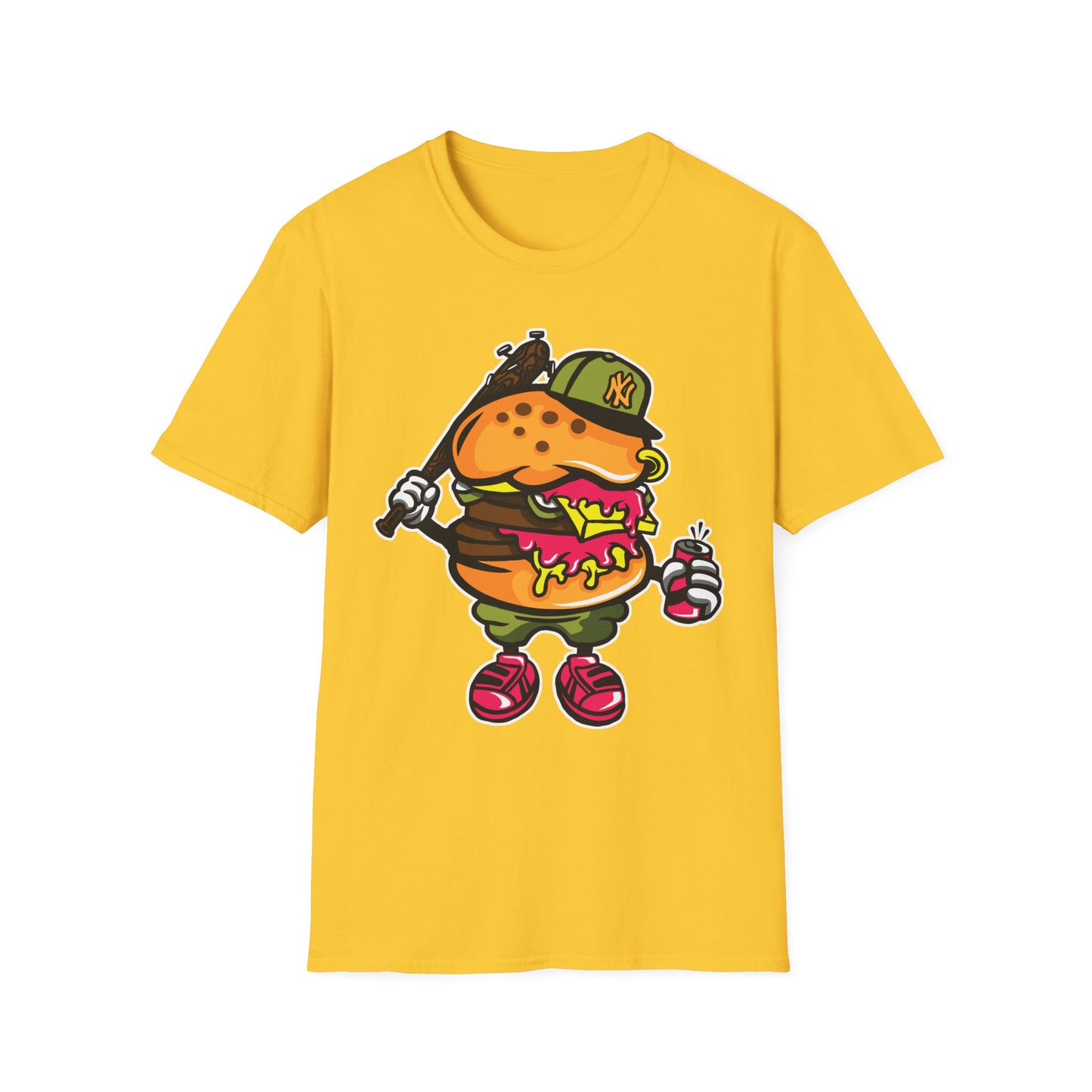 Unisex Cartoon T Shirt Funny Animation Tee Gildan Softstyle 64000 100 Percent Cotton