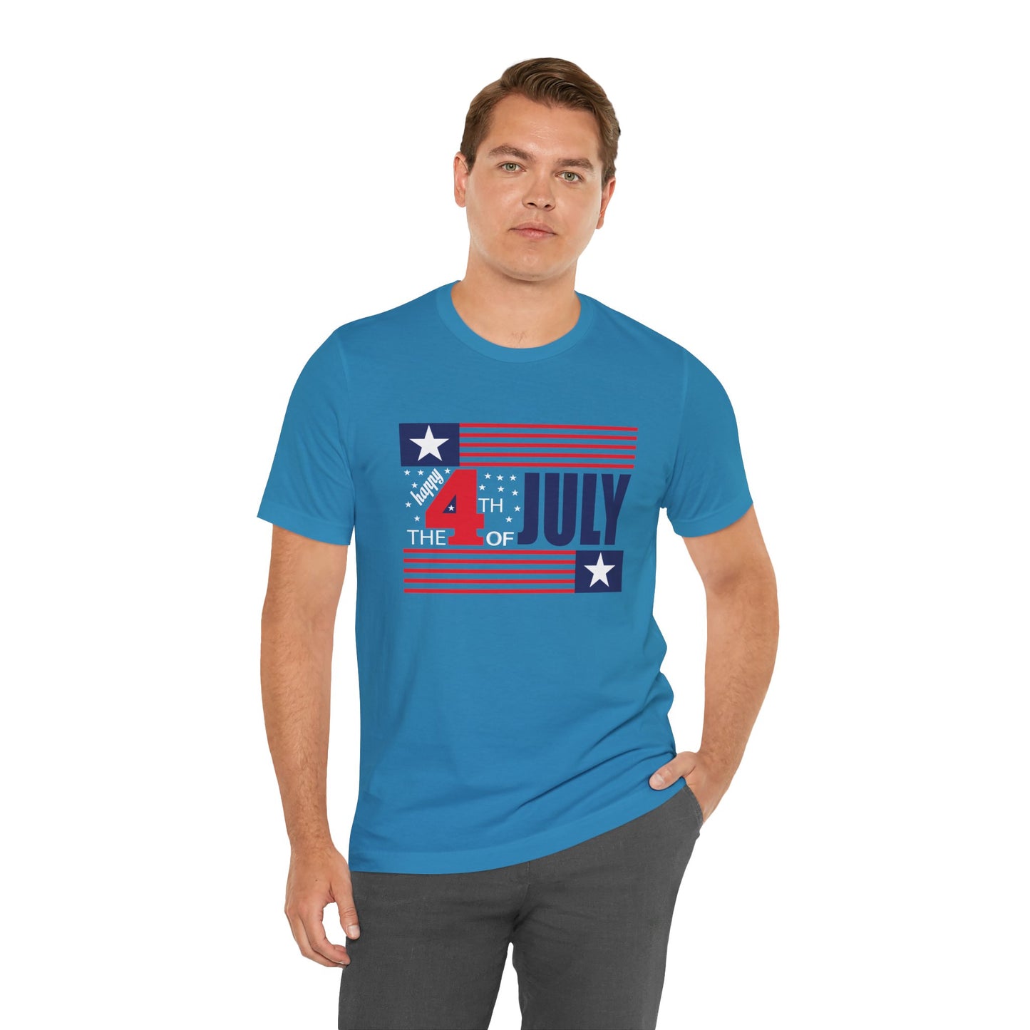4th of July Flag Independence Day Graphic Unisex Cotton T-Shirt 014