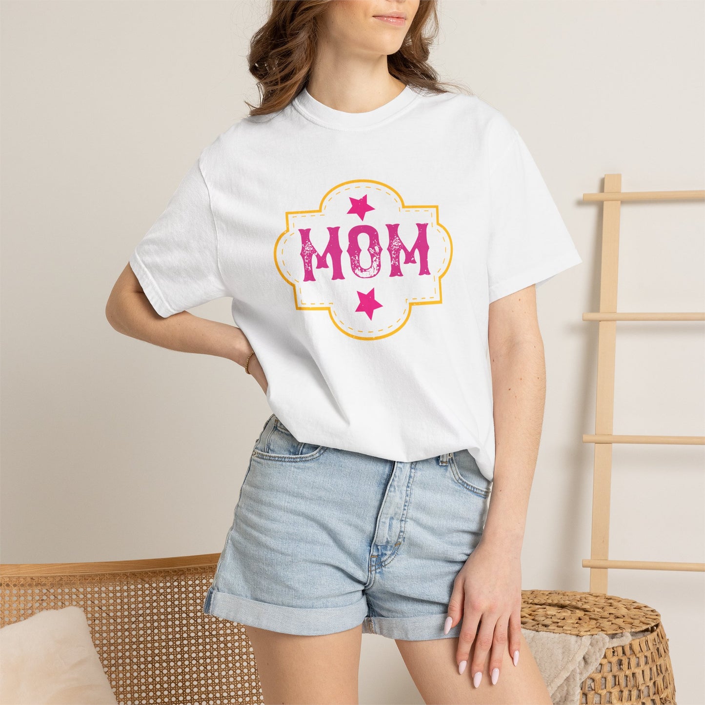 Mom T-shirt Mother Day Mama Tee Unisex Comfort Colors Garment-Dyed Cotton h81
